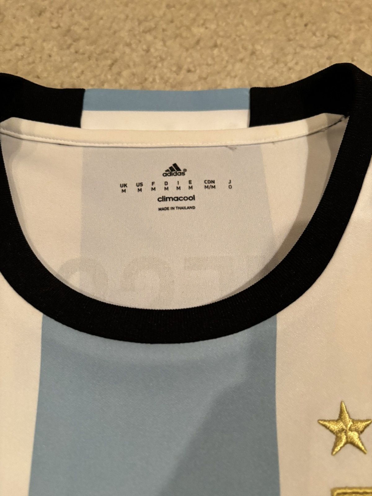 Adidas Argentina 2016/17 Messi Home Jersey Size US M / EU 48-50 / 2 - 2 Thumbnail
