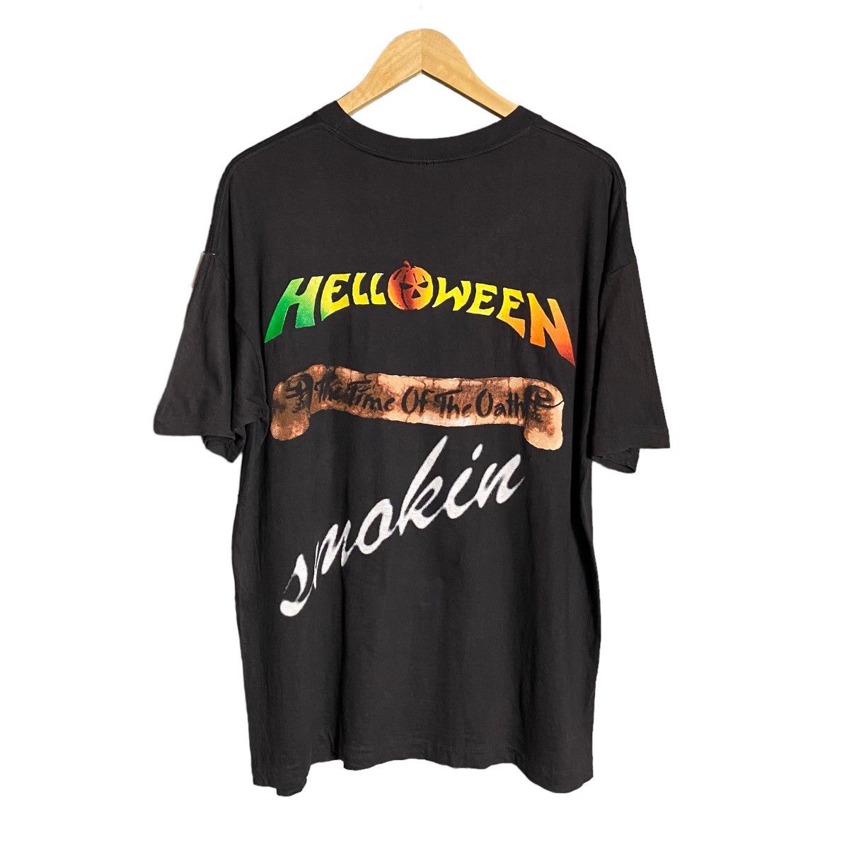 Band Tees × Vintage Vintage 90s Halloween Smokin Band Tee Size US L / EU 52-54 / 3 - 2 Thumbnail