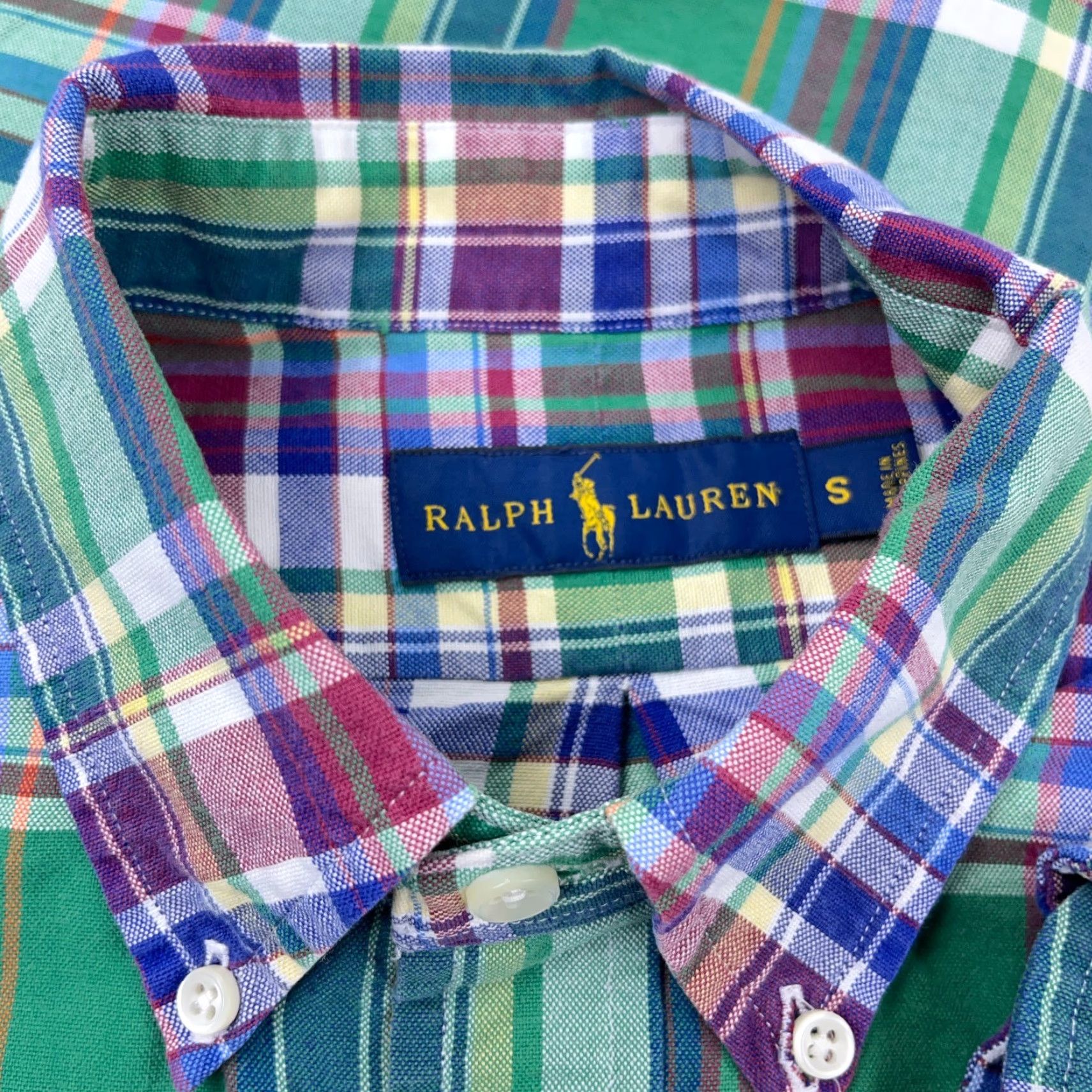 Ralph Lauren Ralph Lauren Shirt Men Small Green Plaid Button-Up Oxford Cloth Tartan Multi A4* Size US S / EU 44-46 / 1 - 5 Thumbnail