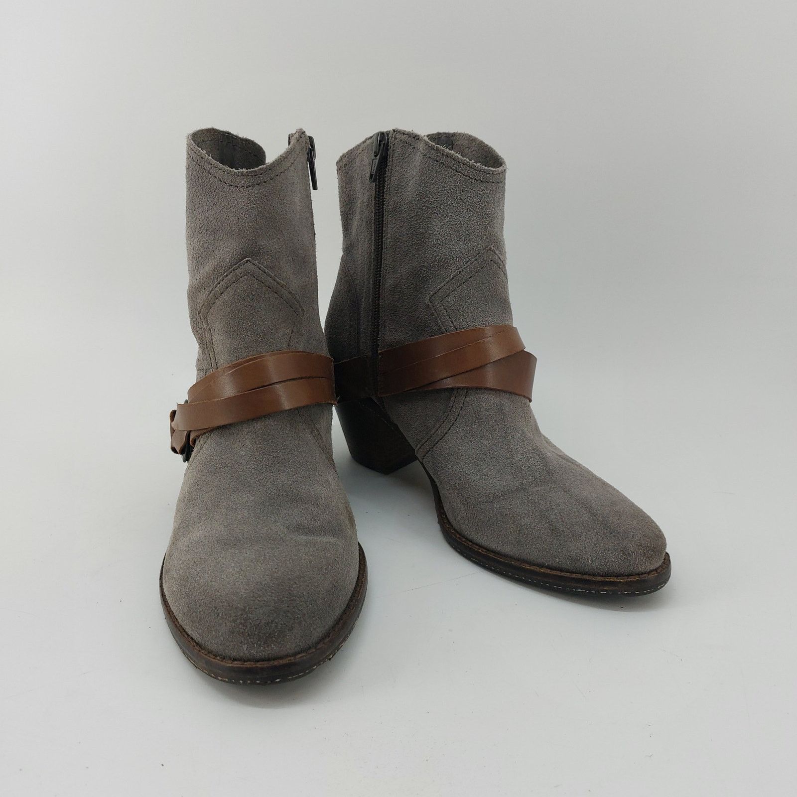 Other OTBT Bedford Sz 8M Gray Suede Leather Boots Ankle Bootie Size US 8 / IT 38 - 14 Thumbnail