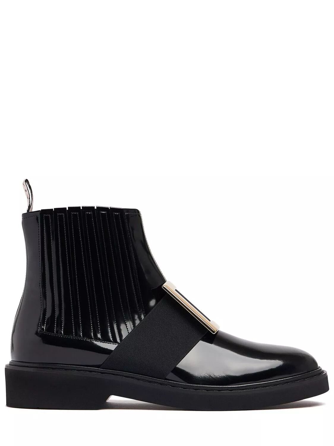 ROGER VIVIER Viv Rangers Black Leather Ankle Boots N&A