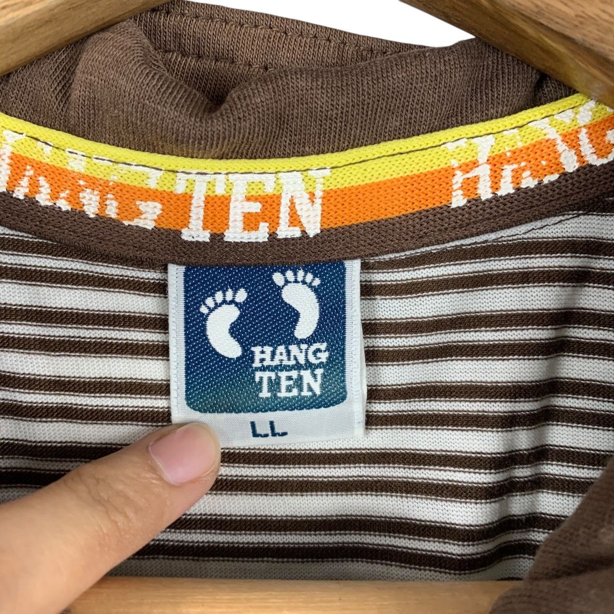 Hang Ten Vintage HANG TEN HAWAII Wood Button Polo Tee Shirt Top Size US L / EU 52-54 / 3 - 8 Thumbnail