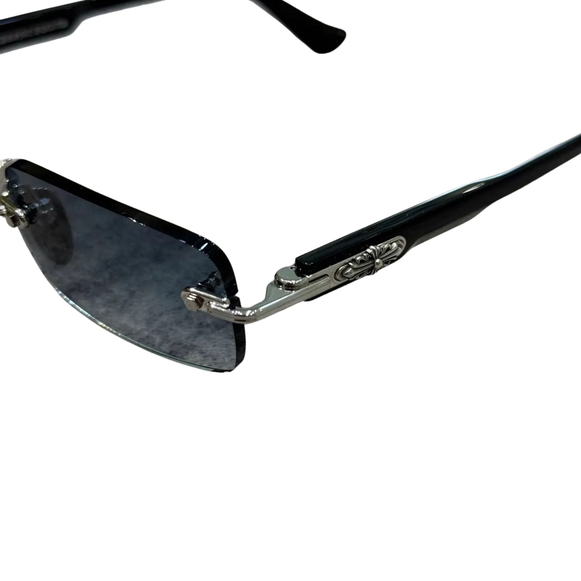 Chrome Hearts CHROME HEARTS DEEP I SHINY SILVER BLACK PLASTIC - SUN Size ONE SIZE - 3 Thumbnail