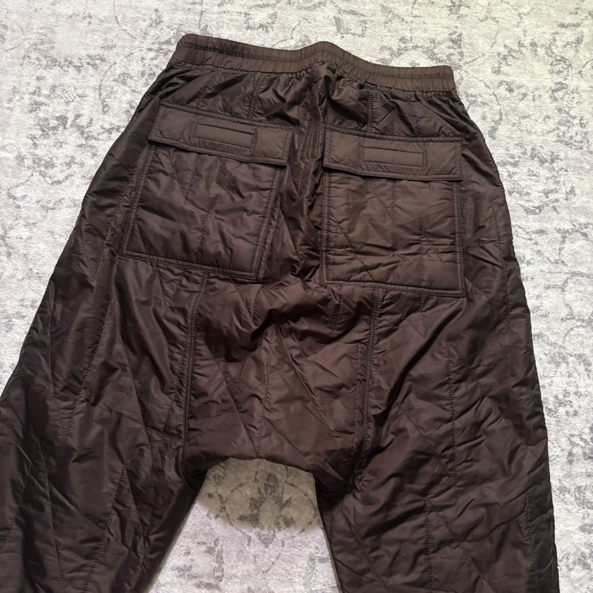 Rick Owens Drkshdw Rick Owens DRKSHDW Down Padded Quilted Drop Crotch Pants | M Size US 30 / EU 46 - 5 Thumbnail