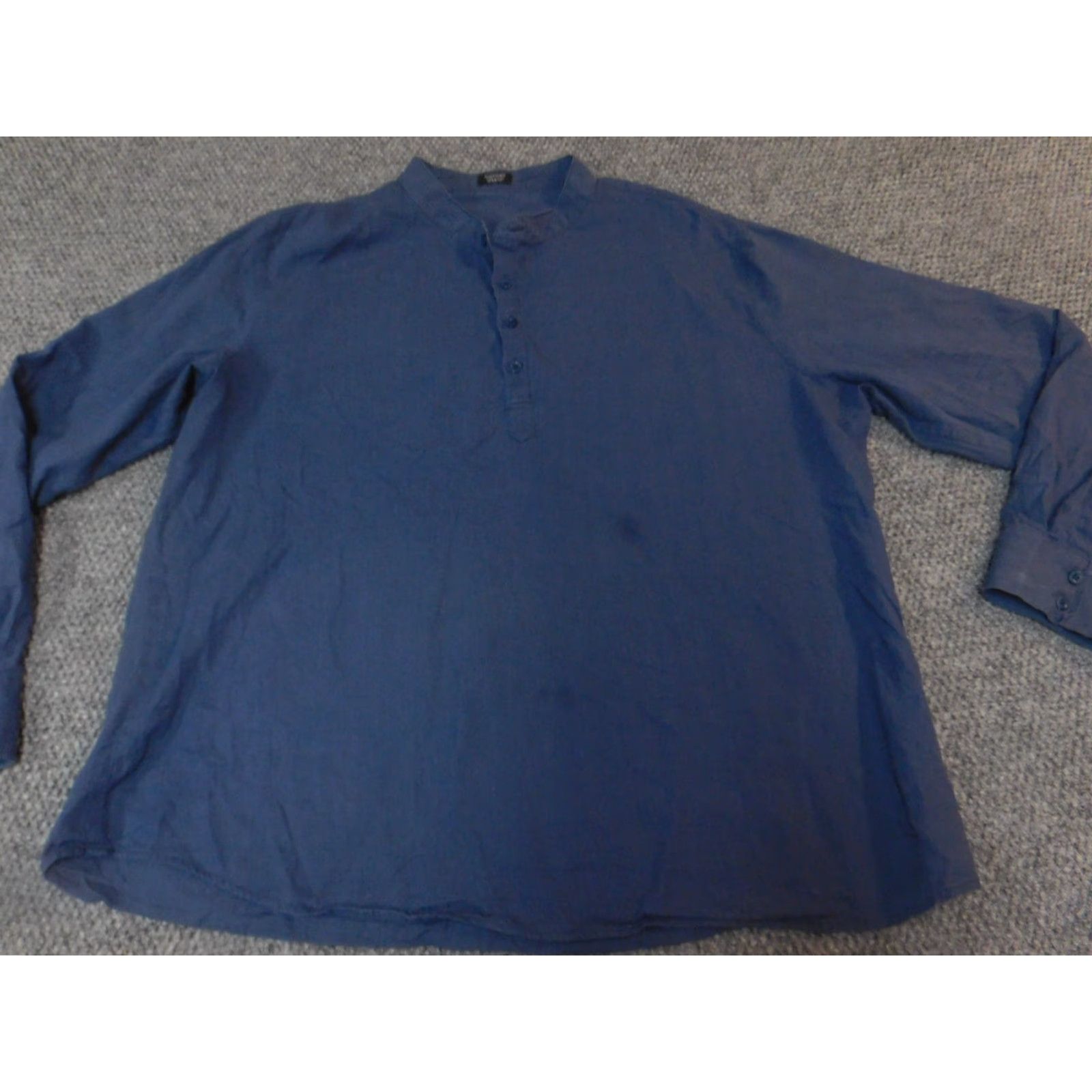 Vintage Coofandy Mens Shirt 2XL Blue Button Henley Classic Shirt Mens Size US XXL / EU 58 / 5 - 2 Thumbnail