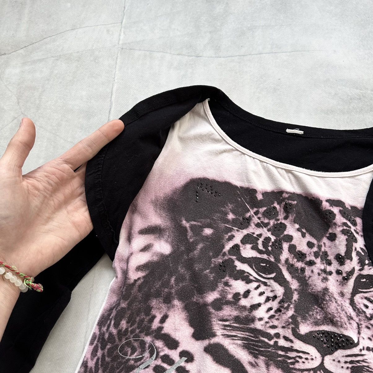 Hysteric Glamour Y2K Leopard Ed Hardy Vibe Rhinestones Long Sleeve T Shirt Size XS / US 0-2 / IT 36-38 - 6 Thumbnail