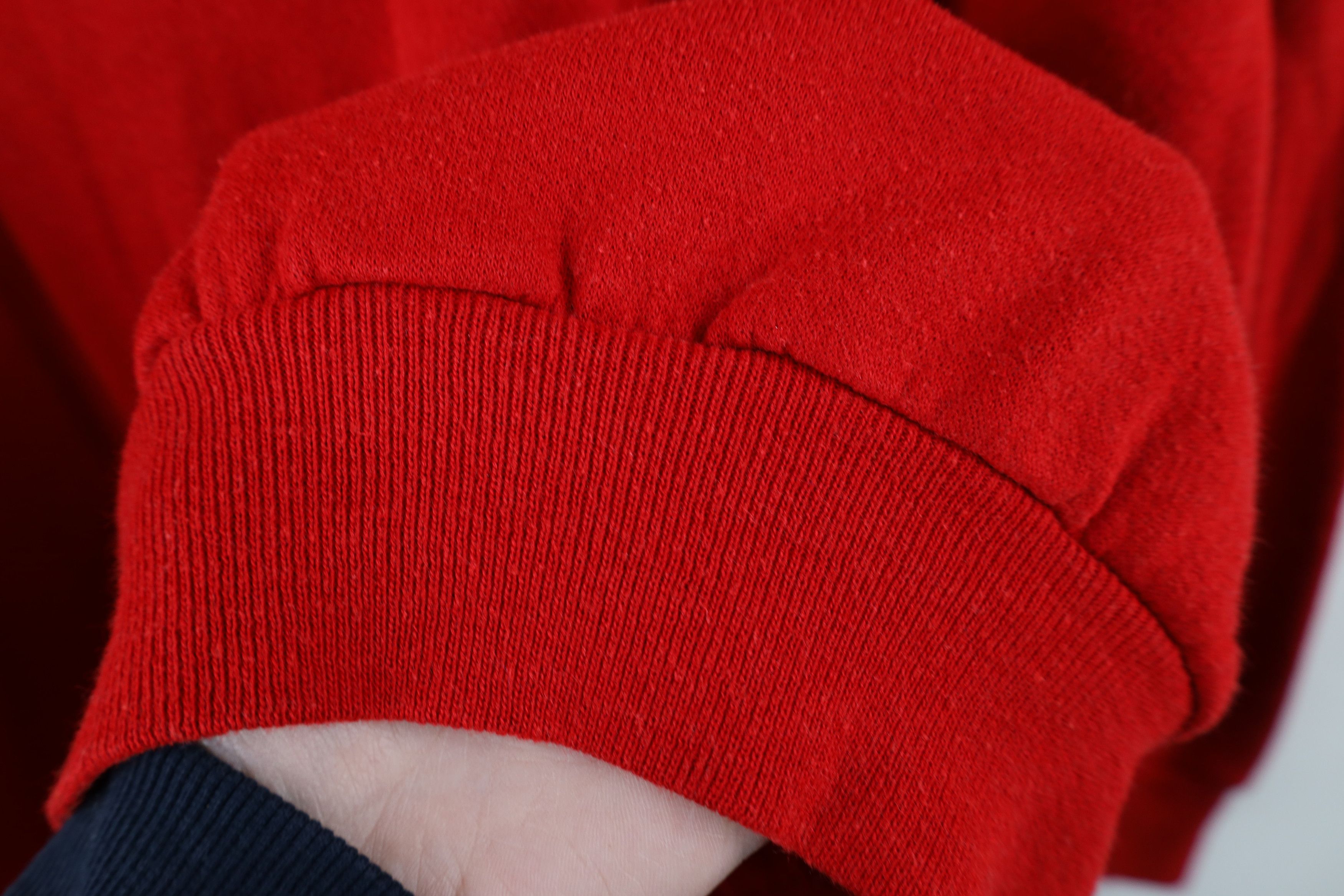 Vintage Vintage 70s 80s Streetwear Blank Raglan Sweatshirt Red USA Size XL / US 12-14 / IT 48-50 - 8 Thumbnail