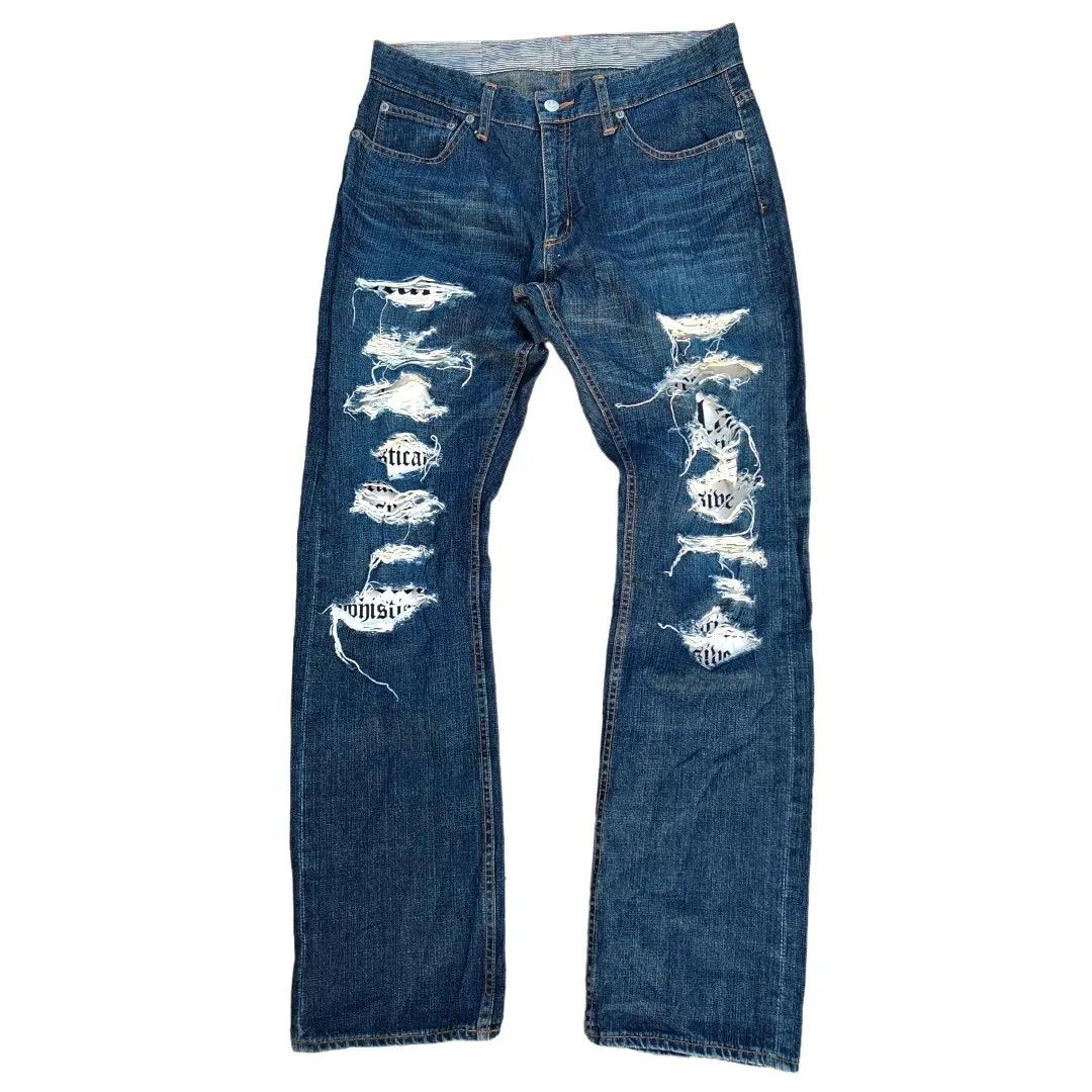 image of If Six Was Nine Srs Project Y2K Distressed Japanese Denim, Men's (Size 34)