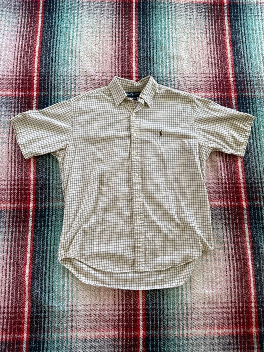 Ralph Lauren Ralph Lauren Casual Button Down Shirt L Beige Brown Plaid Size US L / EU 52-54 / 3 - 1 Thumbnail