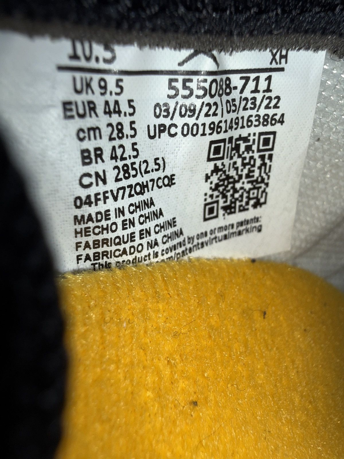 Nike Nike Air Jordan 1 Mid Taxi Black Yellow Men’s Size10.5 Size US 10.5 / EU 43-44 - 10 Thumbnail
