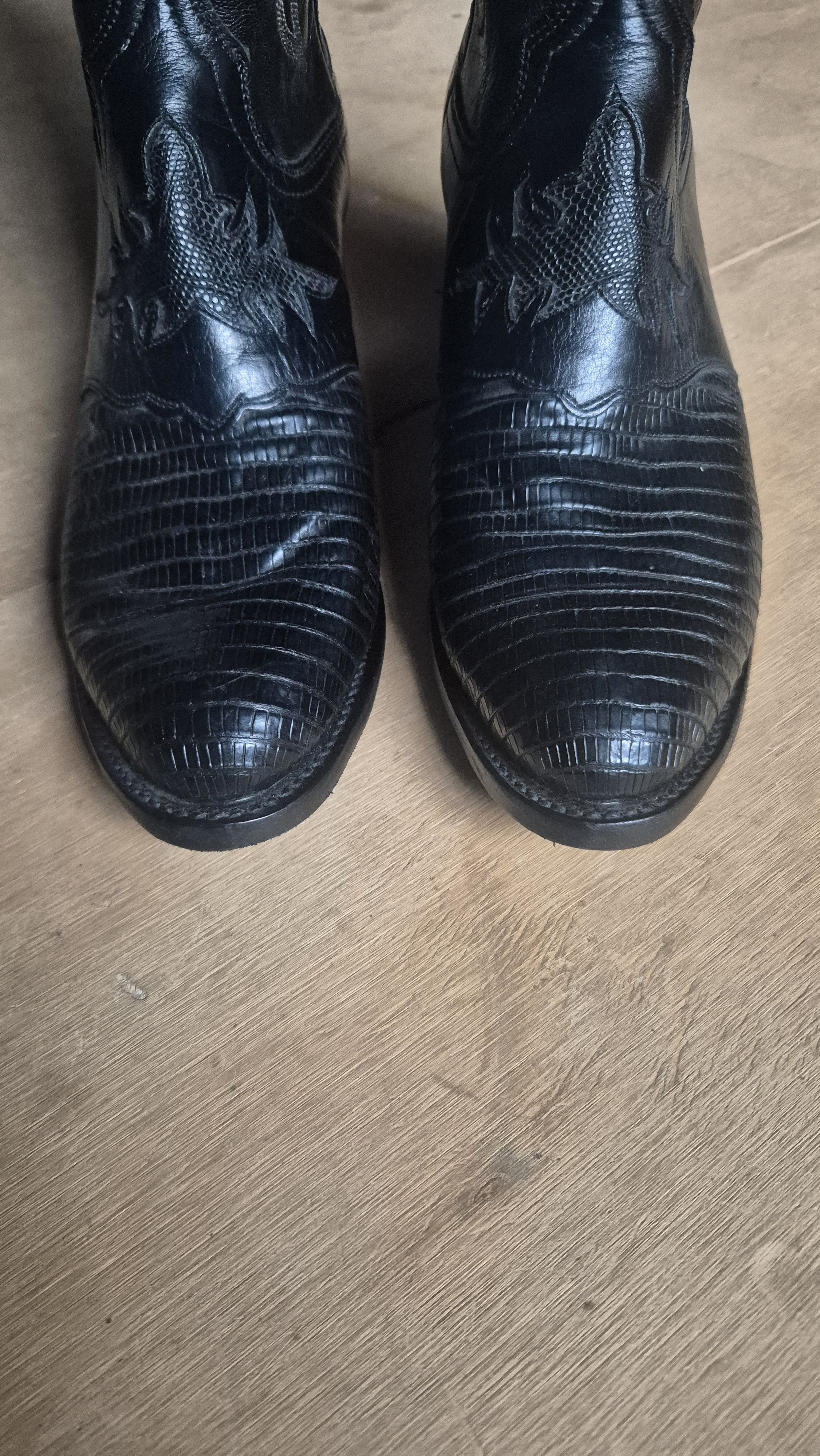 Lucchese Lucchese Teju Lizard Boots (Black) Size US 8 / EU 41 - 7 Thumbnail