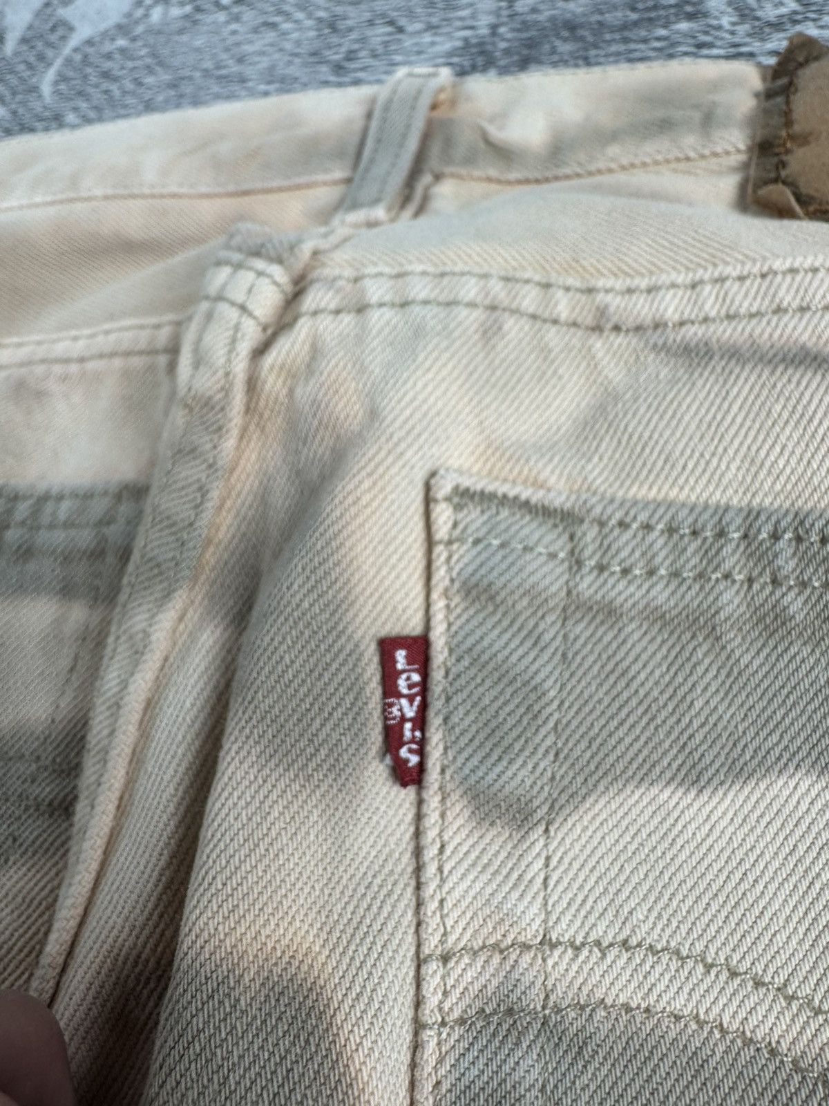 Levi's LEVI’S VINTAGE W30 L32 CUSTOM 1 OF 1 TIE DYE STRIPED DENIM STRAIGHT JEANS TROUSERS Size 30" / US 8 / IT 44 - 9 Thumbnail