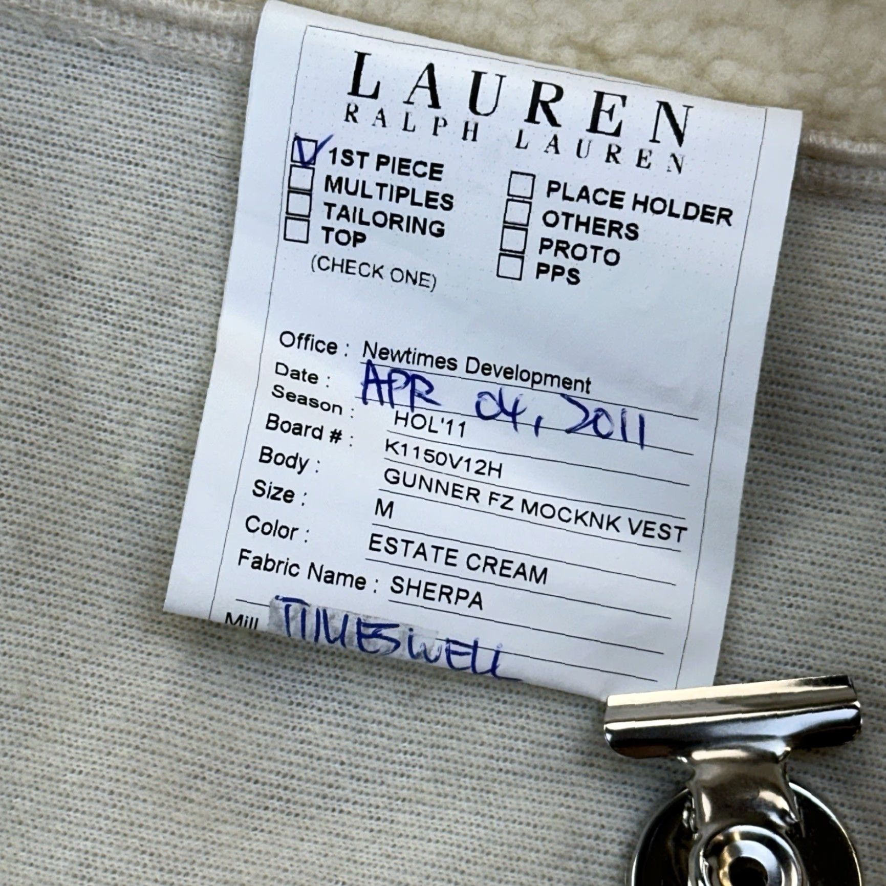 Ralph Lauren VINTAGE L-RL Lauren Active Ralph Lauren Vest Women’s Medium Cream Full Zip Sherpa Size M / US 6-8 / IT 42-44 - 4 Thumbnail