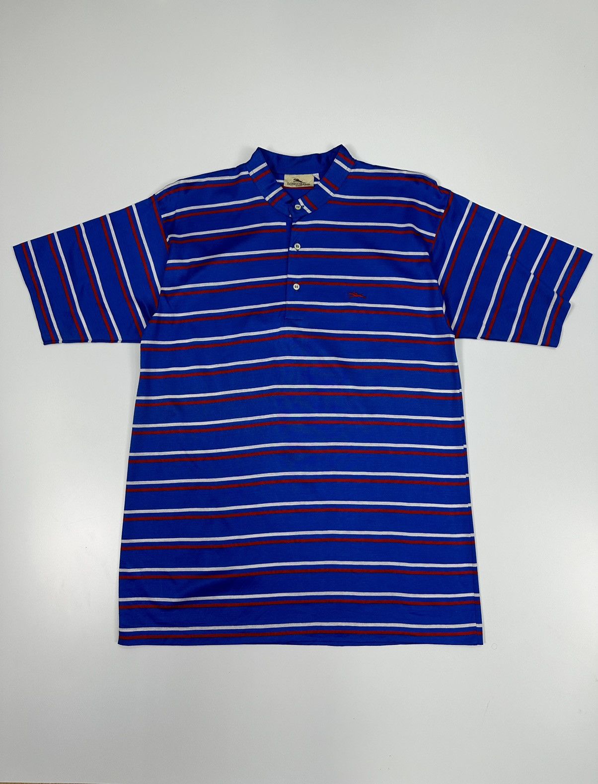 Longchamp Vintage Longchamp Paris Stripe TShirt A643 Size US M / EU 48-50 / 2 - 1 Thumbnail