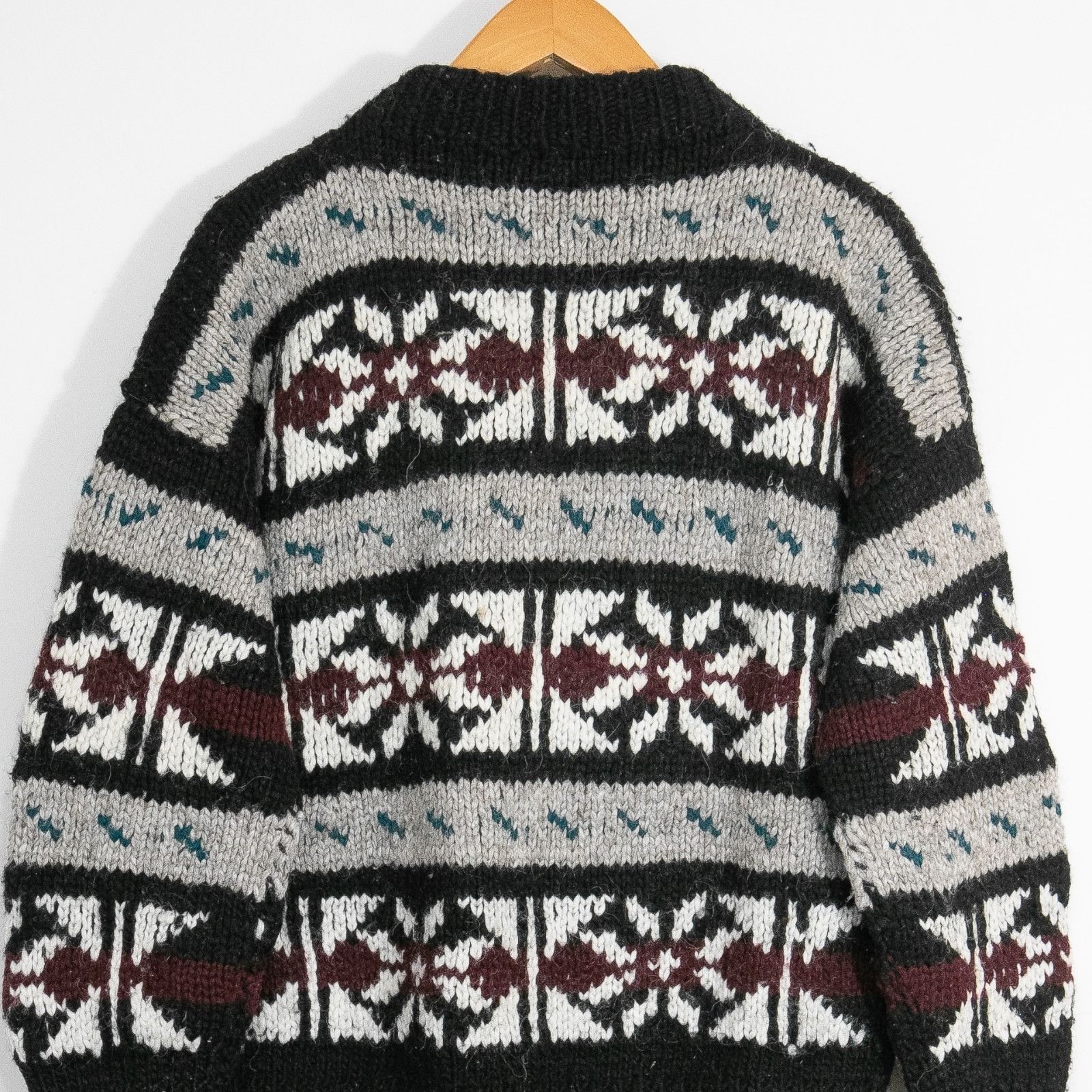 Vintage Vintage Fair Isle Chunky Knit Wool Sweater Medium Mock Neck Size US M / EU 48-50 / 2 - 7 Thumbnail