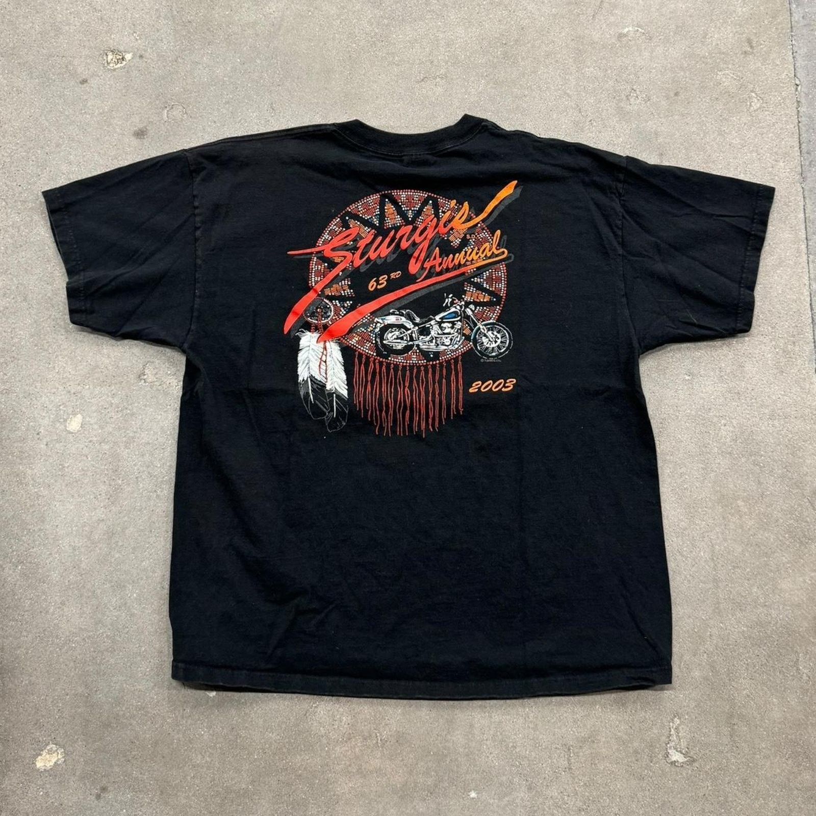 Harley Davidson Vintage 2003 Sturgis Eagle Tee Size US XL / EU 56 / 4 - 2 Thumbnail