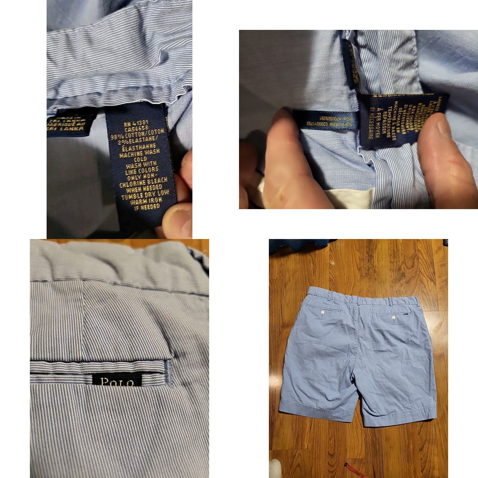 Polo Ralph Lauren Polo Ralph Lauren Stretch Straight Fit Chino Shorts 38" Blue White Casual Men Regular Waist 38 Colorful Striped Summer, Spring, Fall Size US M / EU 48-50 / 2 - 8 Thumbnail