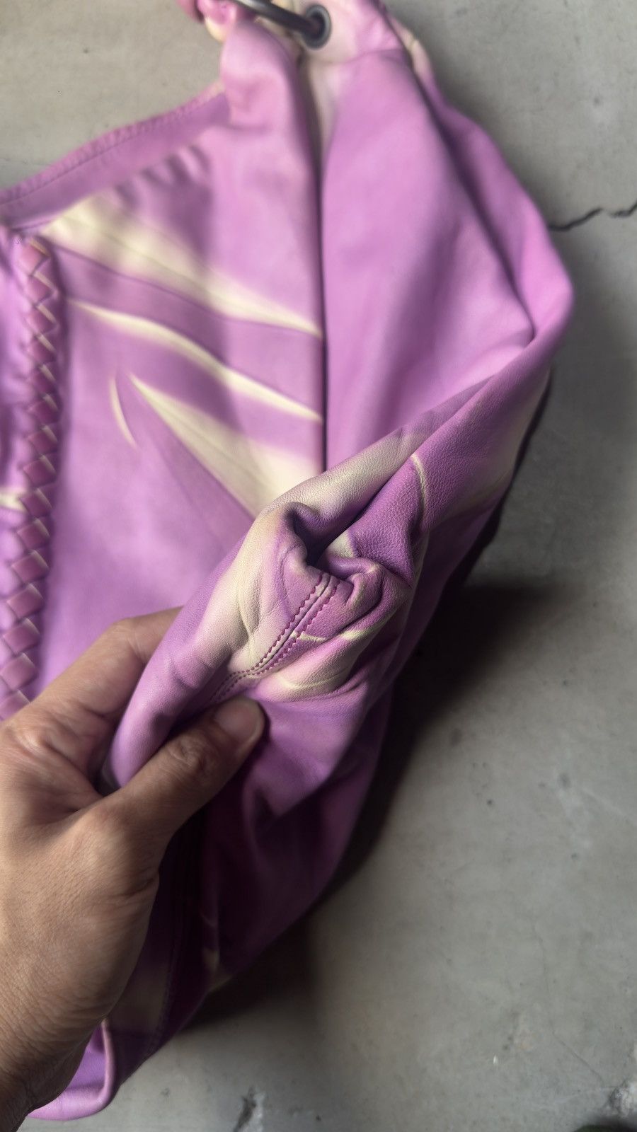 Bottega Veneta Bottega Veneta Violet Tye Dye Aquilone Fortune Cookie Hobo Size ONE SIZE - 6 Thumbnail