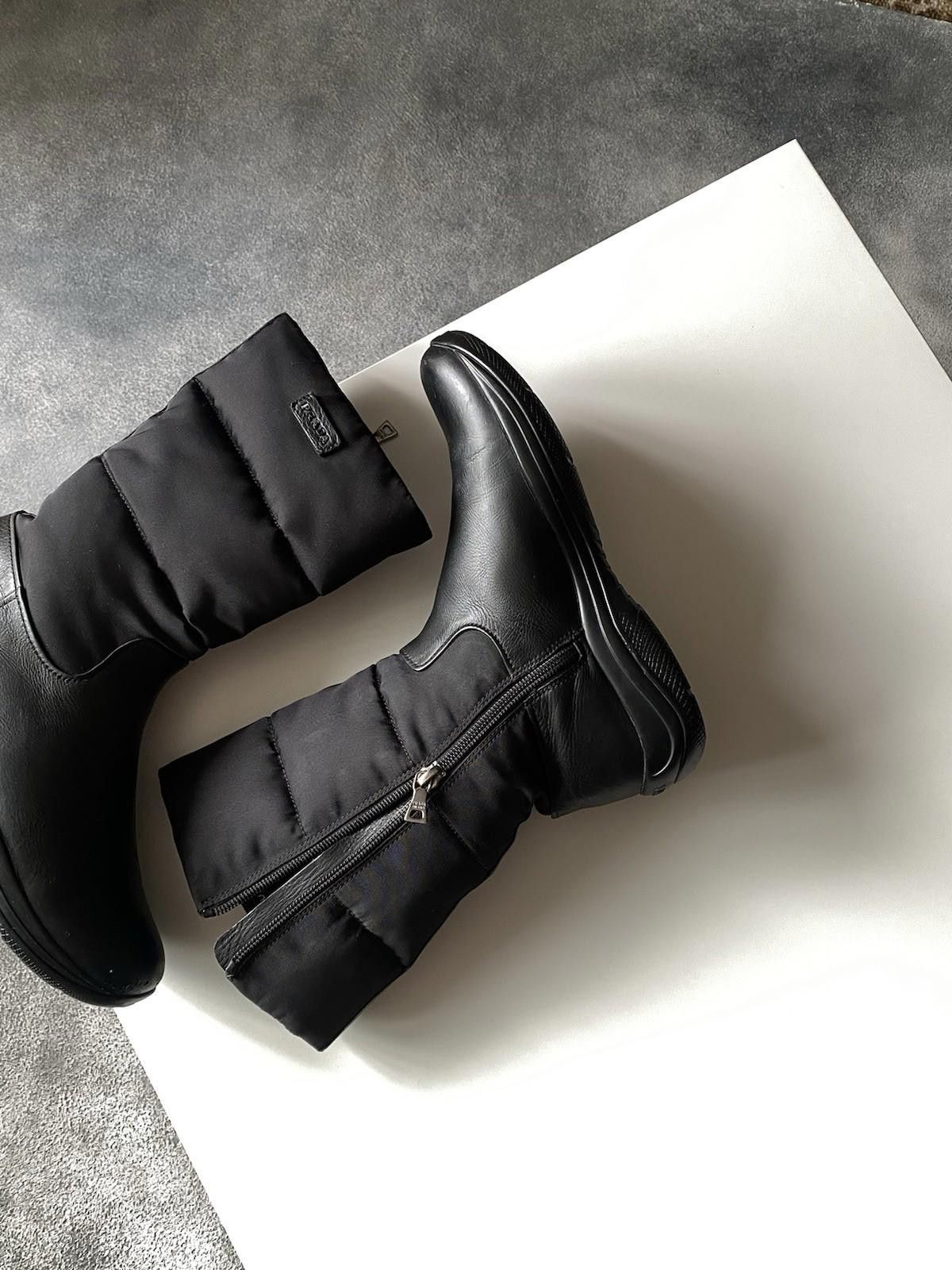 Prada 2000`s Prada Puffer / Leather Winter Boots Vintage Women US6 Size US 6.5 / IT 36.5 - 7 Thumbnail