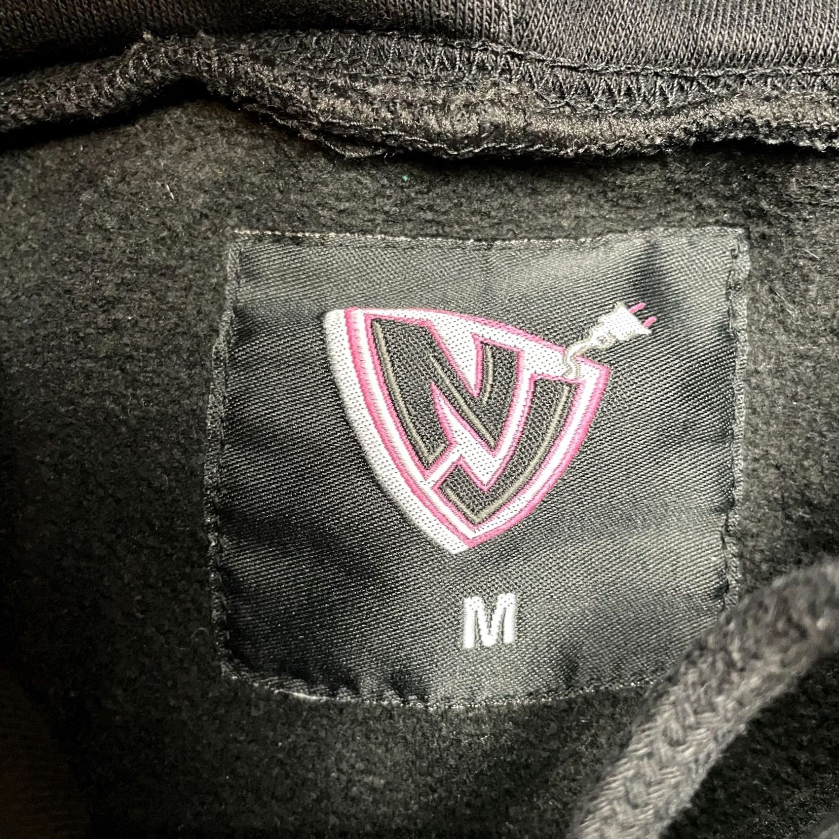 Vintage VINTAGE NJ Hoodie Sweatshirt Mens M Black Logo Pullover Knit Cotton Polyester Regular Pockets Size US M / EU 48-50 / 2 - 4 Thumbnail