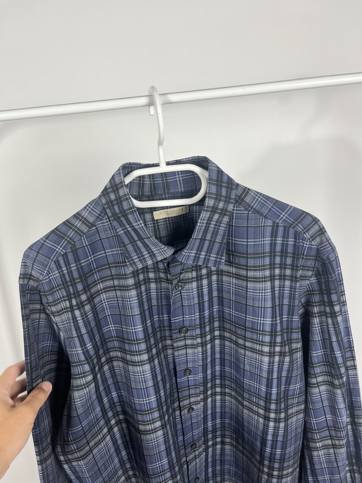 Burberry Burberry Brit Blue Plaid Button-Up Shirt Size L Size US L / EU 52-54 / 3 - 6 Thumbnail