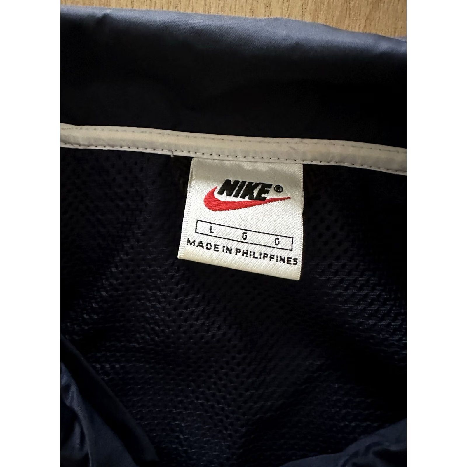 Nike VINTAGE Nike Track Jacket Mens Large Blue White 90s Full Zip Windbreaker Lined Size US L / EU 52-54 / 3 - 6 Thumbnail