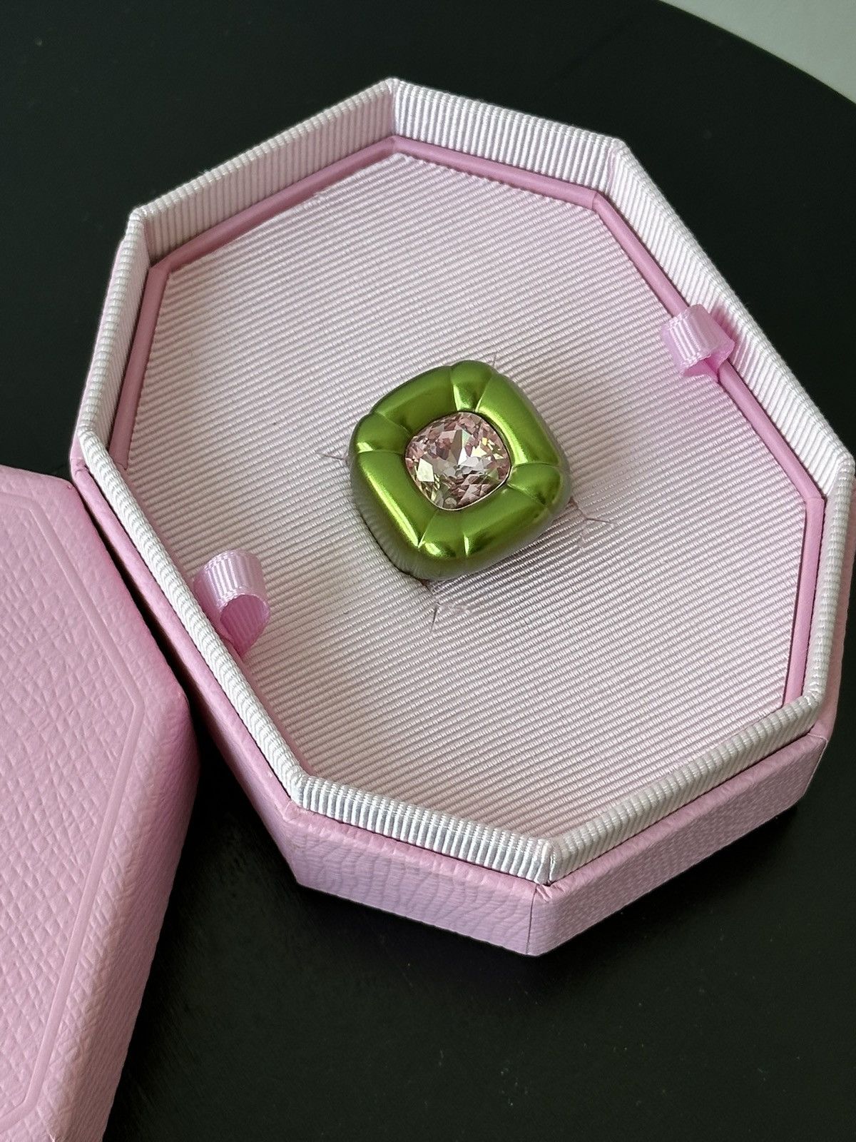 Swarovski Swarovski Dulcis Ring, Cocktail ring, Pillow cut, Green Size ONE SIZE - 3 Thumbnail