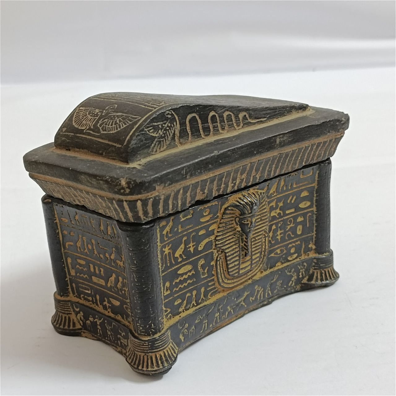 Handmade Antique Egyptian Sarcophagus Box, Vintage Pharaonic Style Size ONE SIZE - 2 Thumbnail