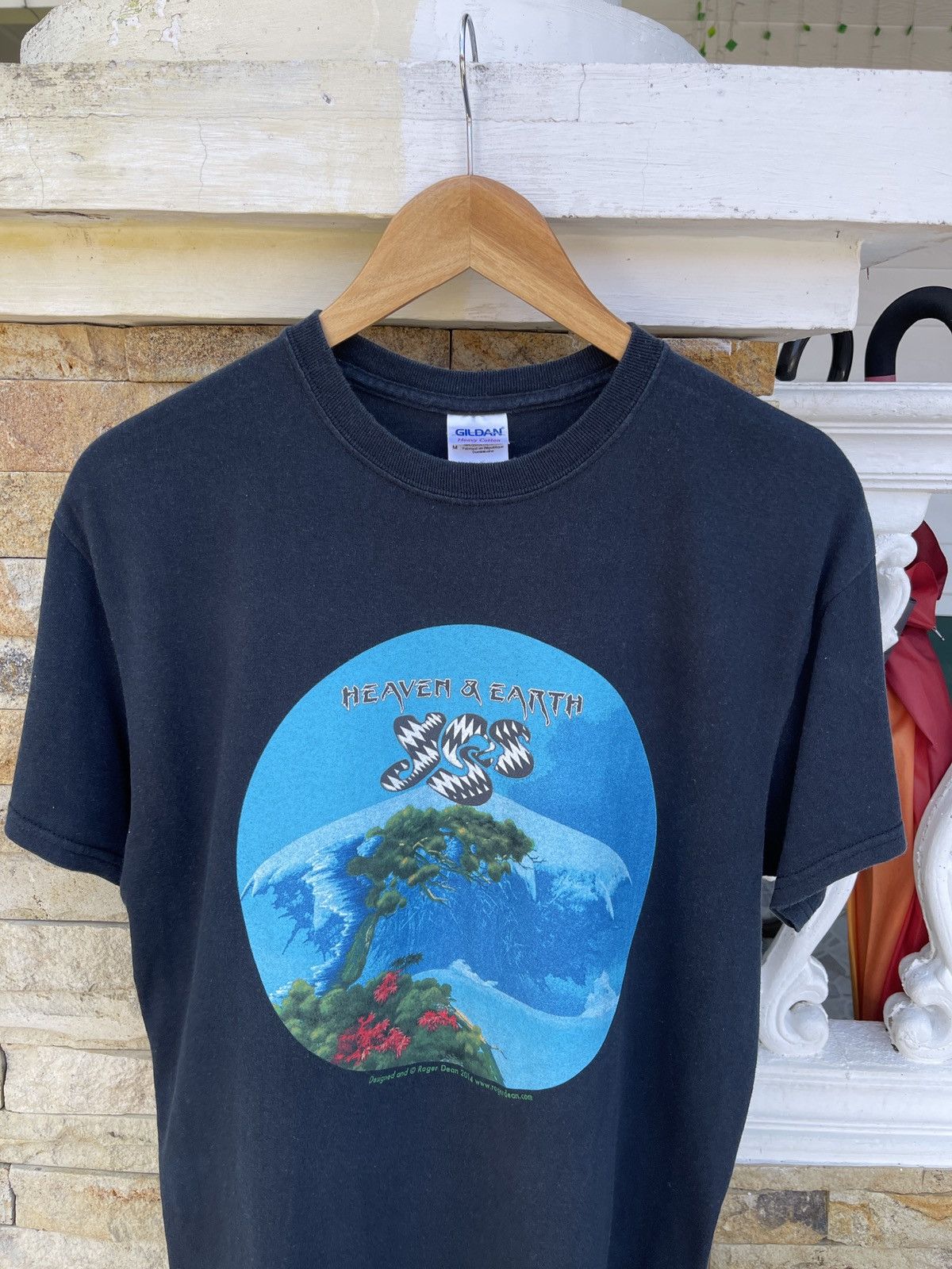 Band Tees × Vintage Last Drop🔥Rare🔥Vintage YES Heaven & Earth Band Tour Tee Size US M / EU 48-50 / 2 - 2 Thumbnail