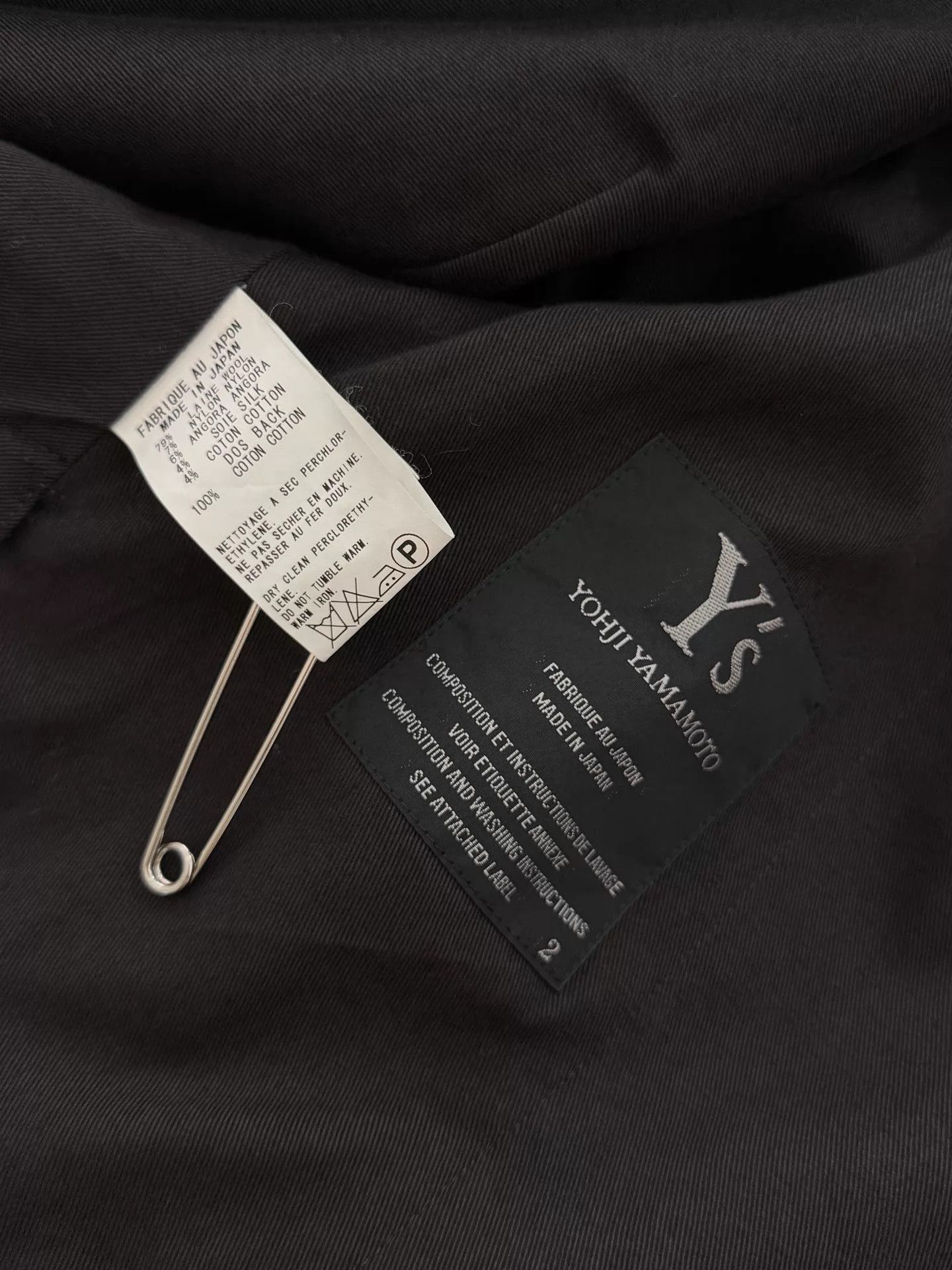 Y's Y's Yohji Wool Tweed Drawstring Short Jacket S2 Size XS / US 0-2 / IT 36-38 - 6 Thumbnail