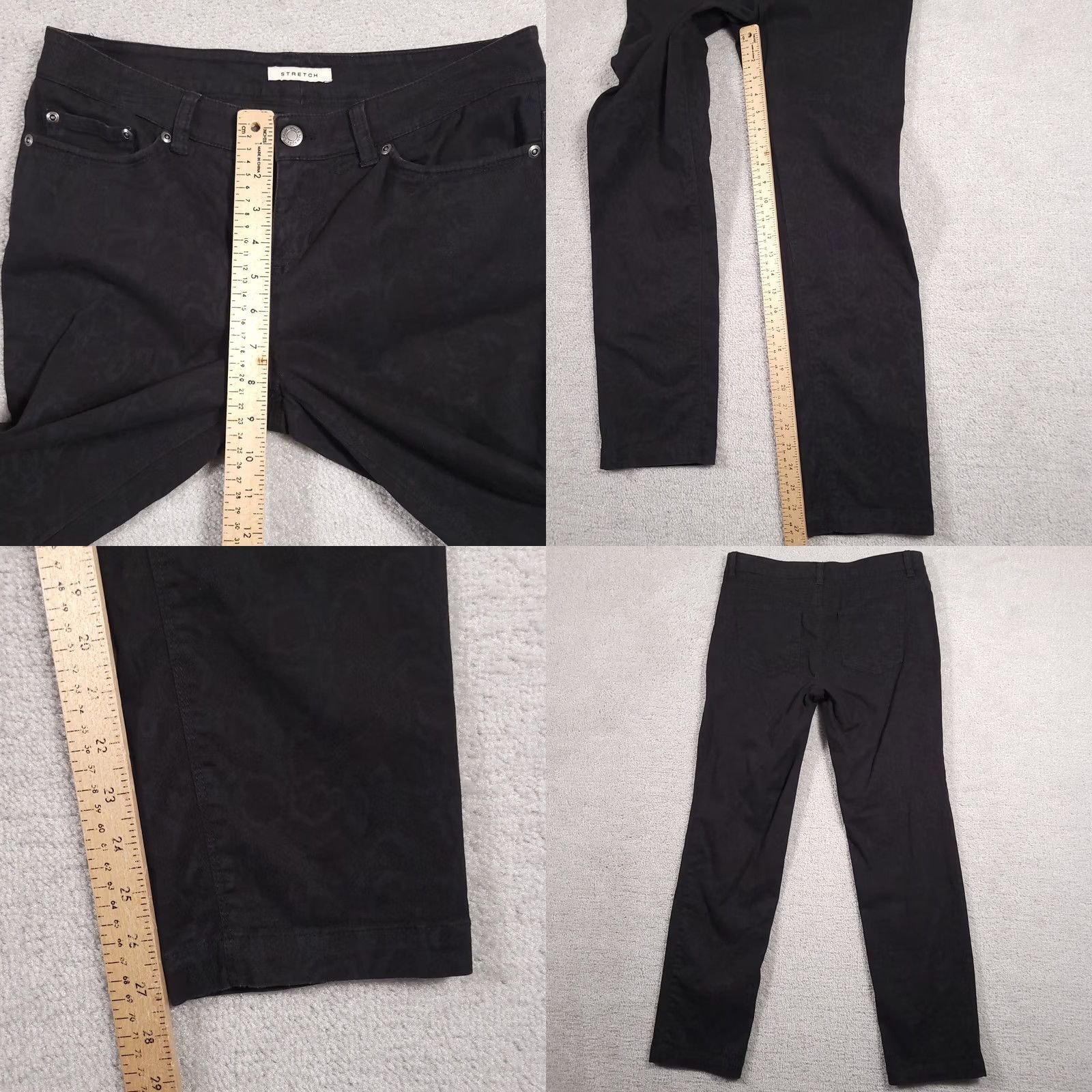 Jones New York Jones New York Sport Ankle Pants Women’s 4P Petite Black Snake Print Pockets Size 27" / US 4 / IT 40 - 8 Thumbnail