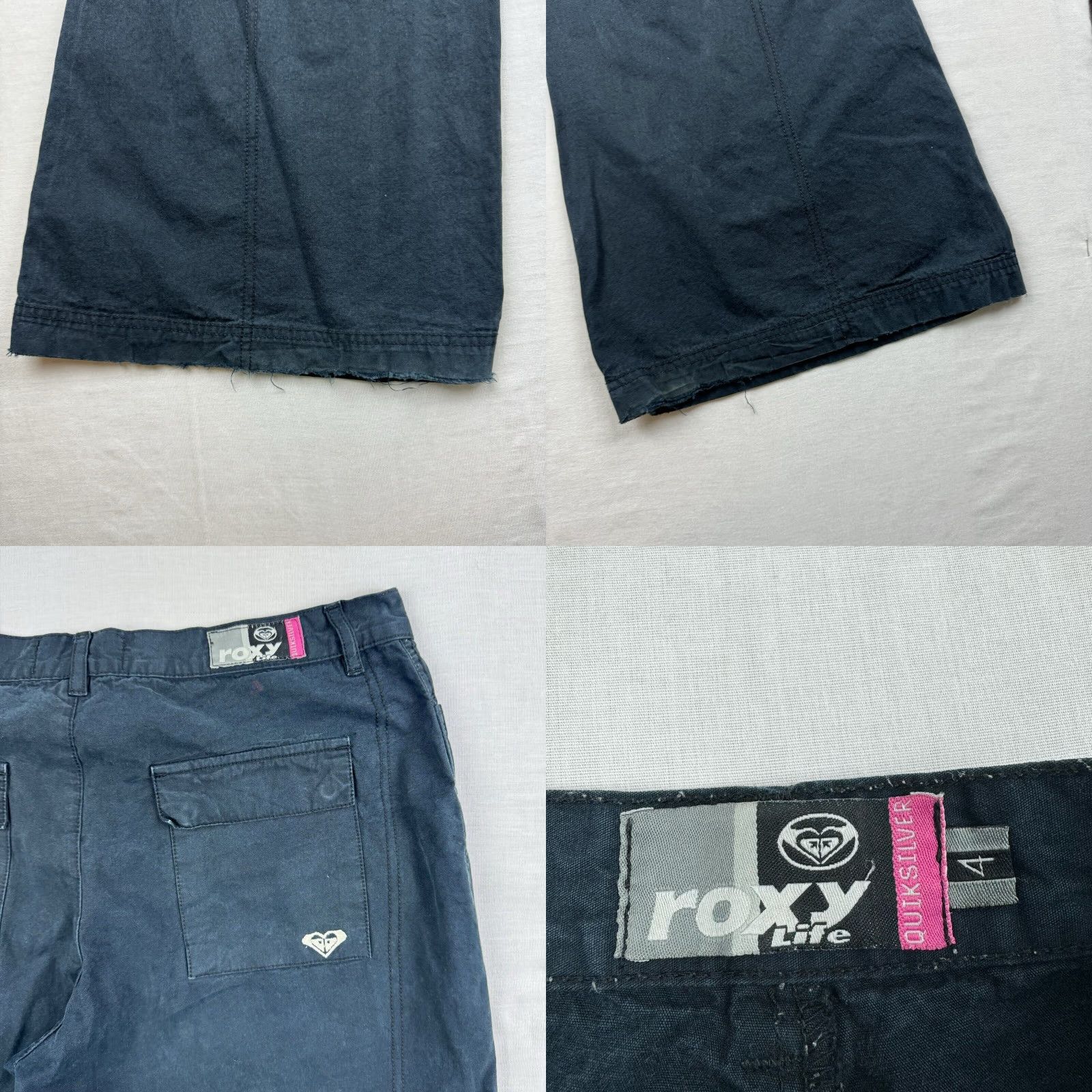 Vintage VINTAGE ROXY Pants Flare Womens 4 Black Punk Y2K Grunge 90s Chino Mens? Size 27" / US 4 / IT 40 - 8 Thumbnail