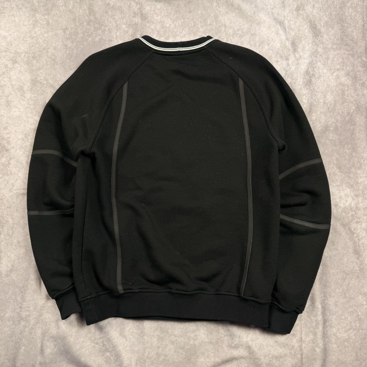 Versace Versace Black Big Leather Logo Crewneck Size US S / EU 44-46 / 1 - 3 Thumbnail