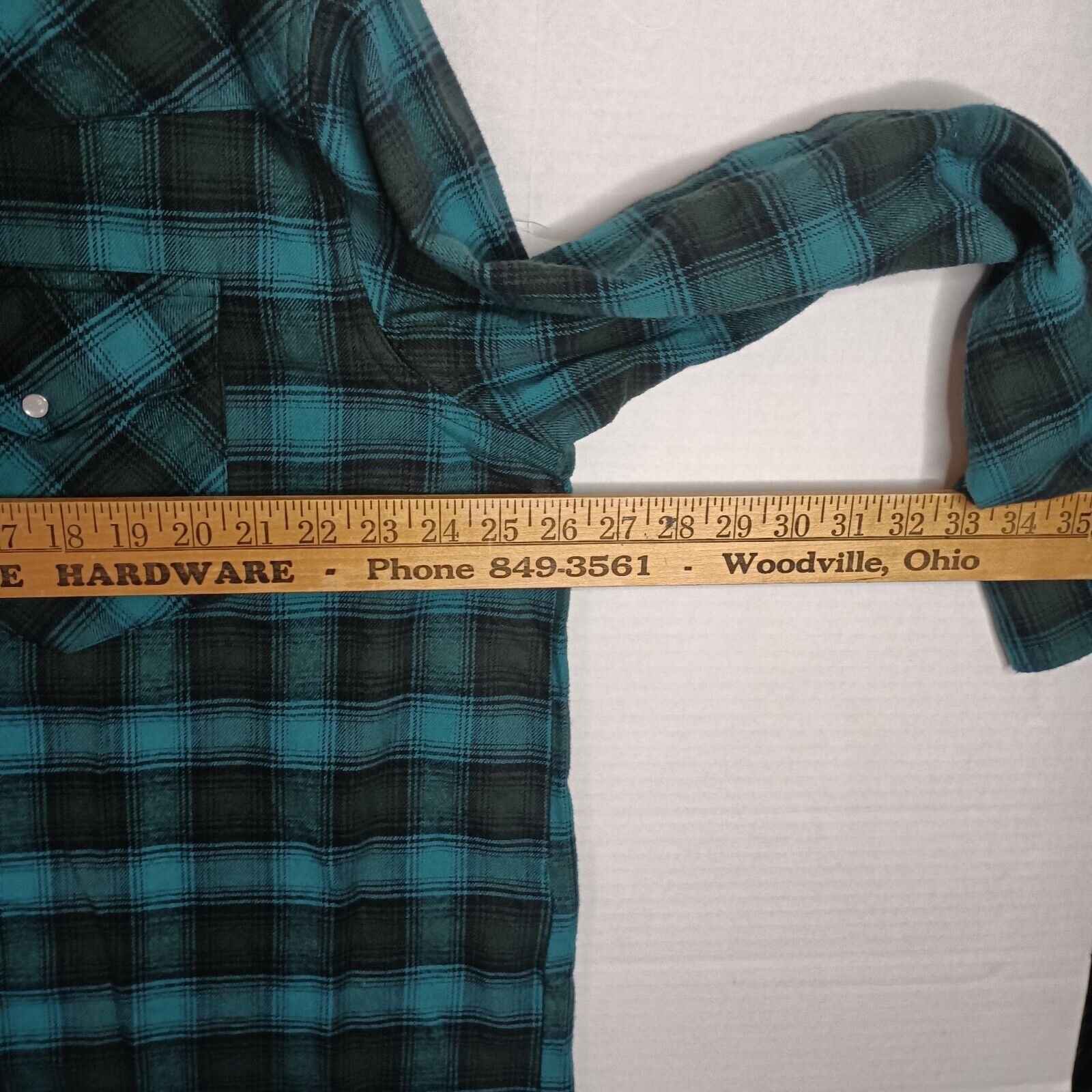 Levi's Levi's Western Shirt Women's XL Green Plaid Pearl Snap Flan Size XL / US 12-14 / IT 48-50 - 4 Thumbnail