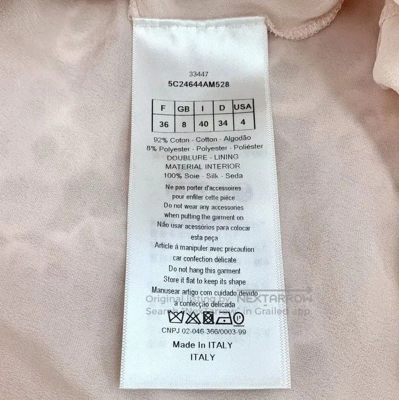 Dior Dior Pink Cotton Peplum Dress for Women . Size XS / US 0-2 / IT 36-38 - 6 Thumbnail