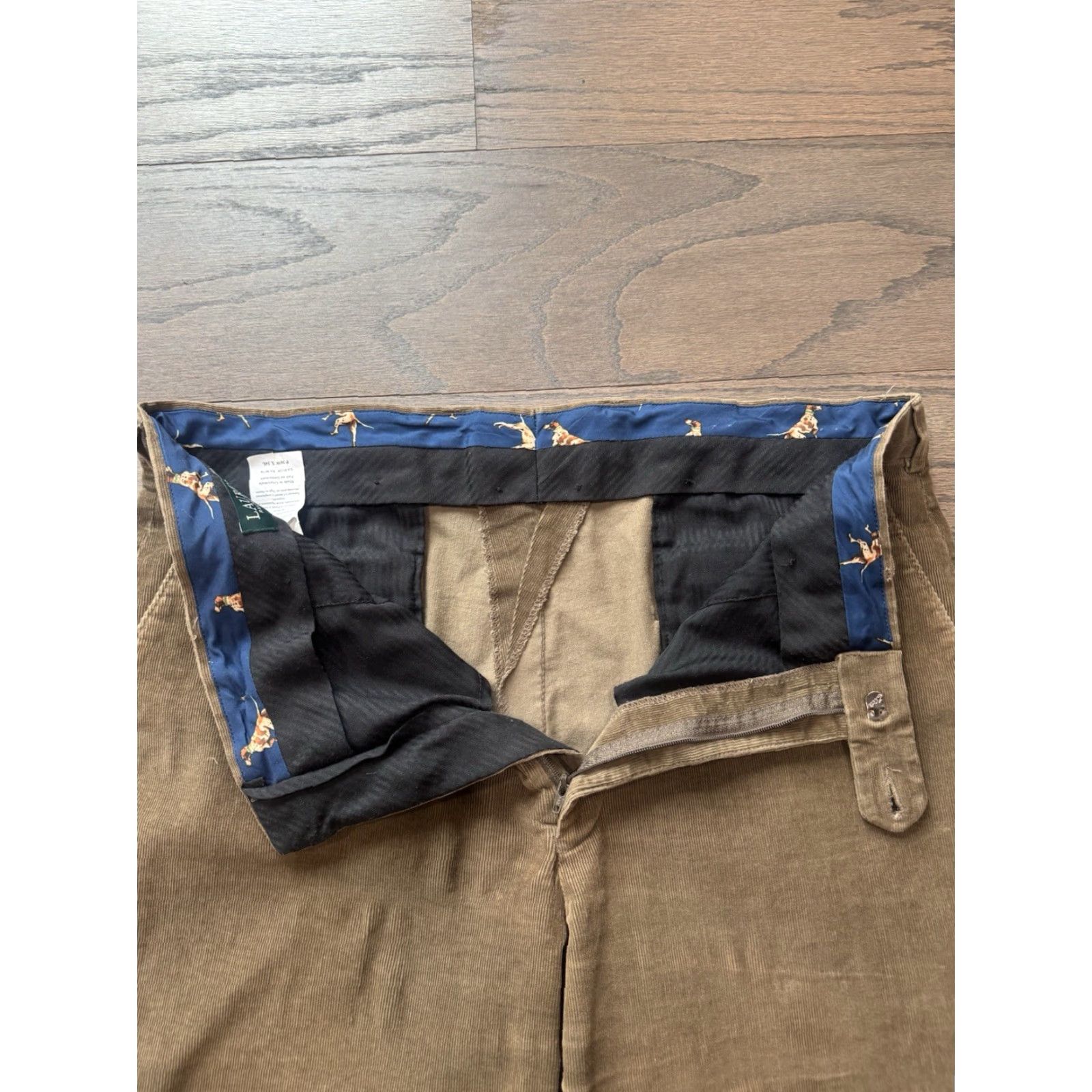 Ralph Lauren LAUREN RALPH LAUREN Flat Front Corduroy Pants MENS 36Wx34L Brown Bootcut Size US 36 / EU 52 - 4 Thumbnail