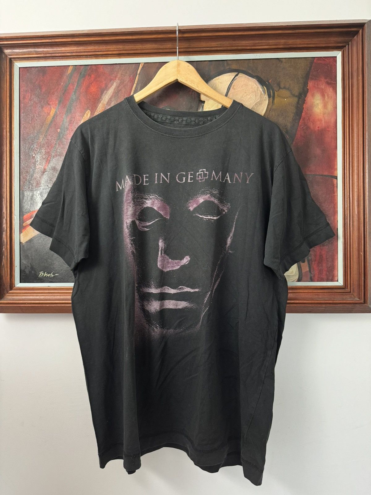 Band Tees VINTAGE RAMMSTEIN MADE IN GERMANY BLACK BAND TEE FACE PRINT Size US XL / EU 56 / 4 - 1 Thumbnail