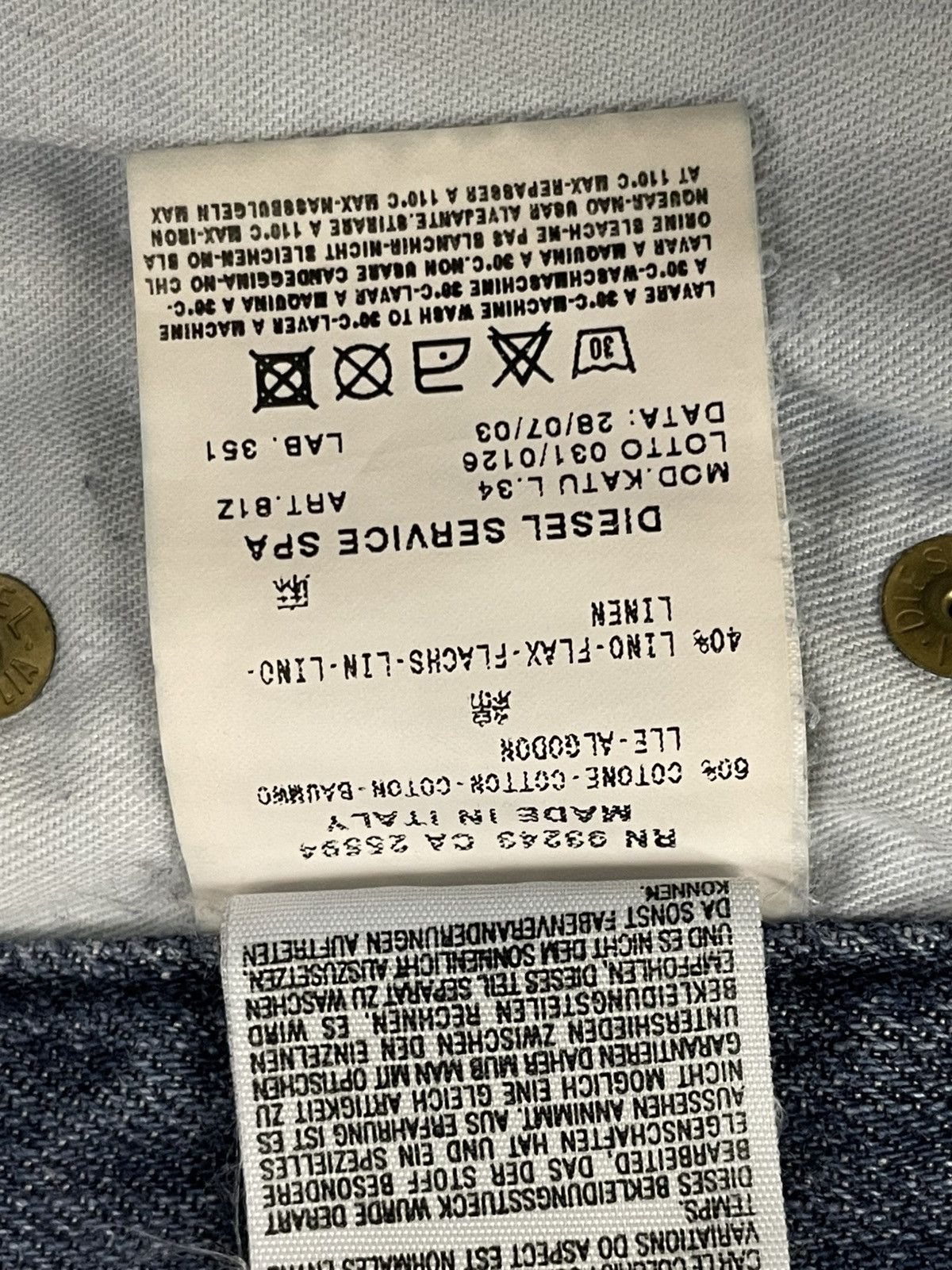 Diesel Diesel industry jeans Size 32" / US 10 / IT 46 - 9 Thumbnail