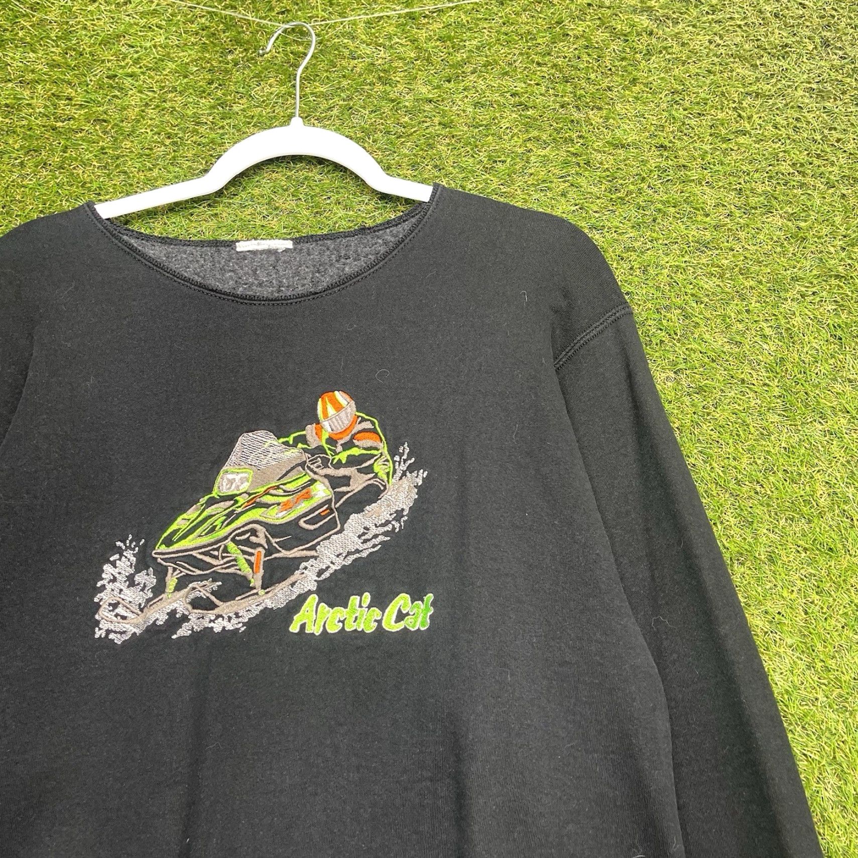 Vintage Arctic Cat Sweatshirt Mens M Long Sleeve Crew Neck Pullover Black Cat Logo Athletic All Seasons Racing Winter Fall Spring Unisex Adults Mens Size M / US 6-8 / IT 42-44 - 3 Thumbnail