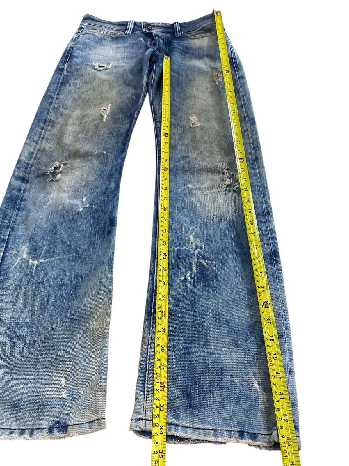 Diesel Diesel Mud Wash Distressed Style Straight Cut Denim Size US 32 / EU 48 - 8 Thumbnail