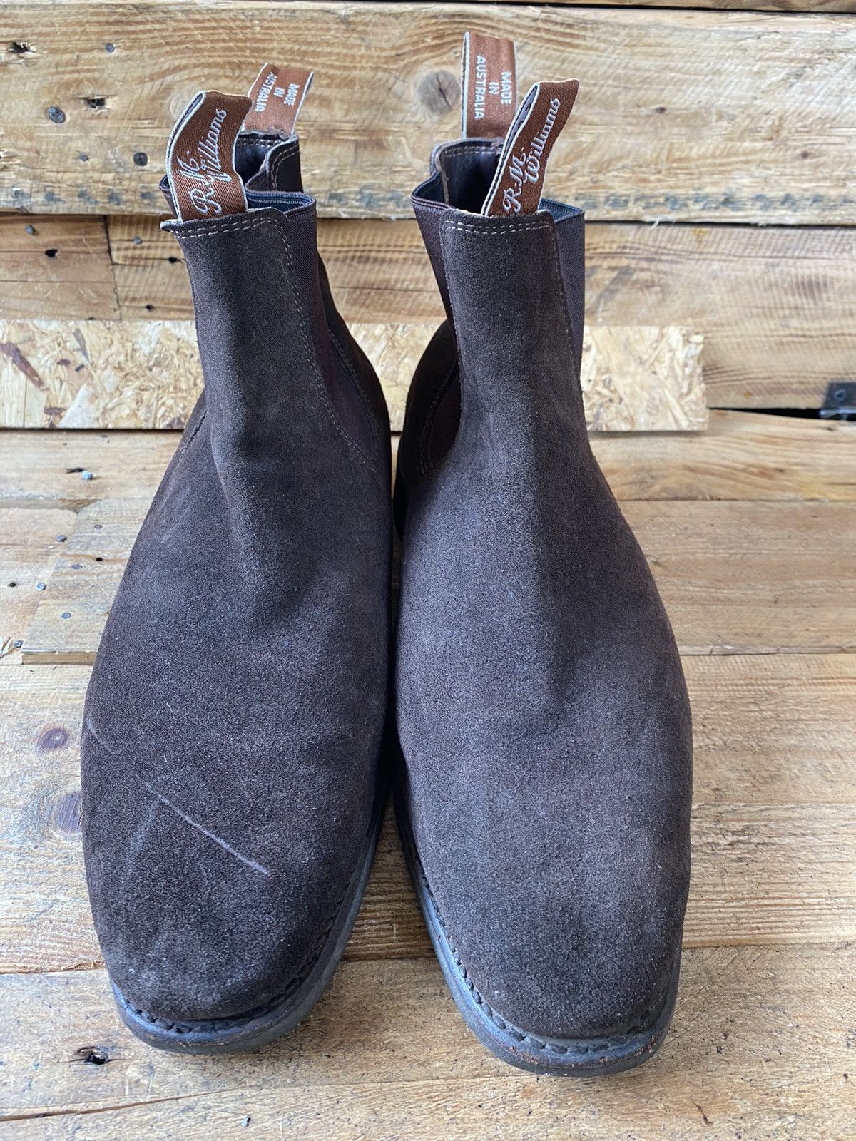 R.M. Williams Rm williams brown suede chelsea boots sz uk 10H Size US 11 / EU 44 - 3 Thumbnail