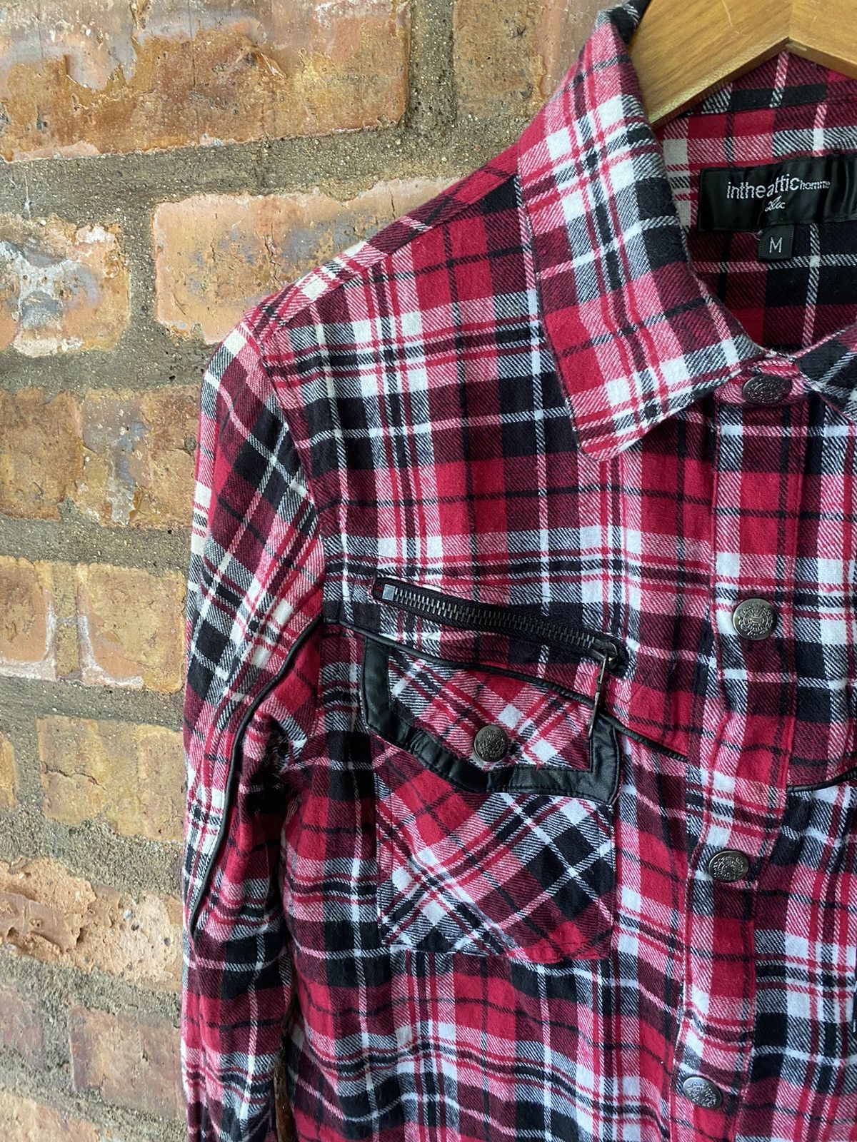 In The Attic × Japanese Brand × PPFM Iconic Red checked punk zipper Size US S / EU 44-46 / 1 - 6 Thumbnail