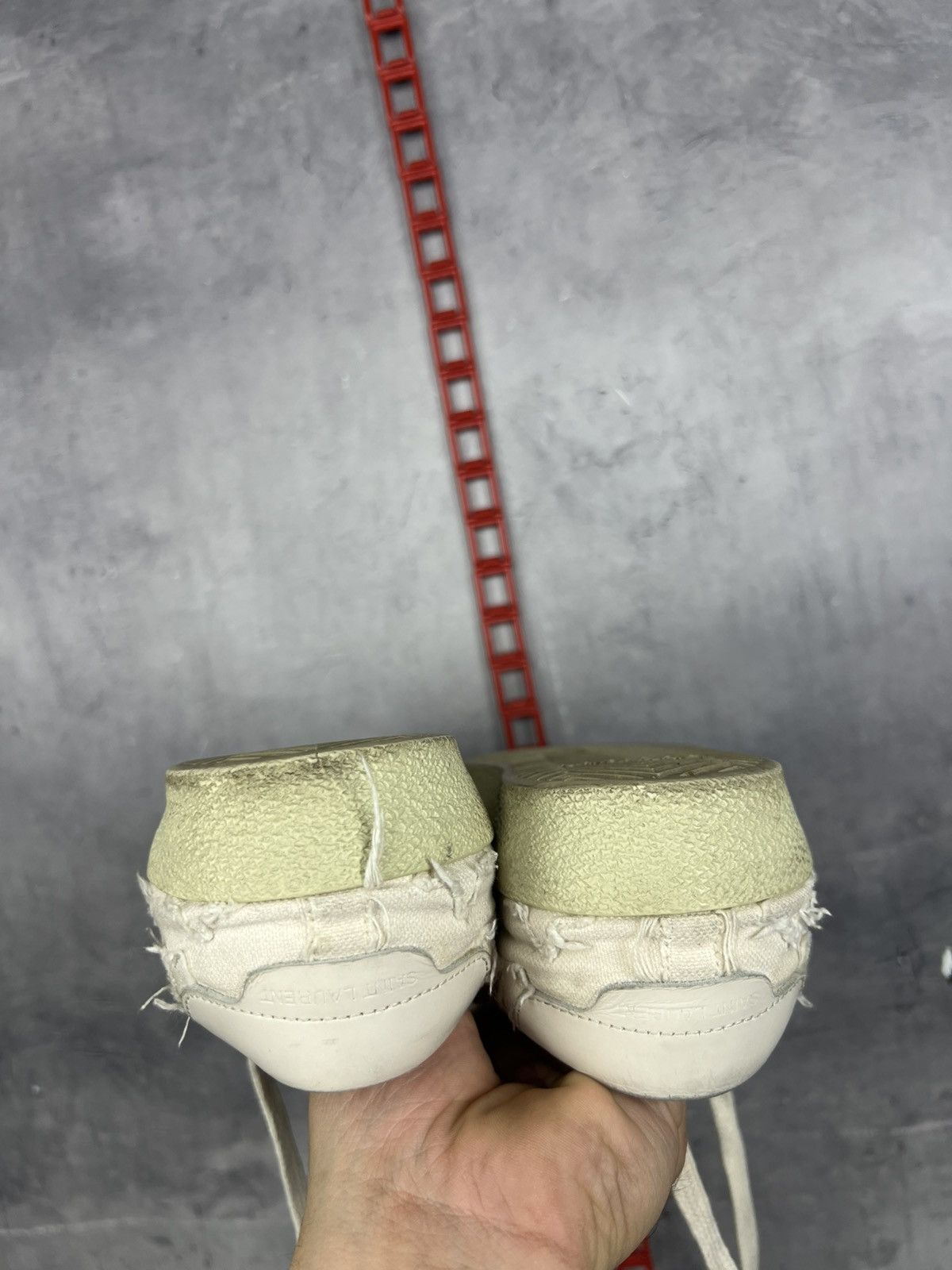 Saint Laurent Paris Saint Laurent Canvas Distressed Accents Sneakers Sz 37/24cm Size US 7 / IT 37 - 25 Thumbnail