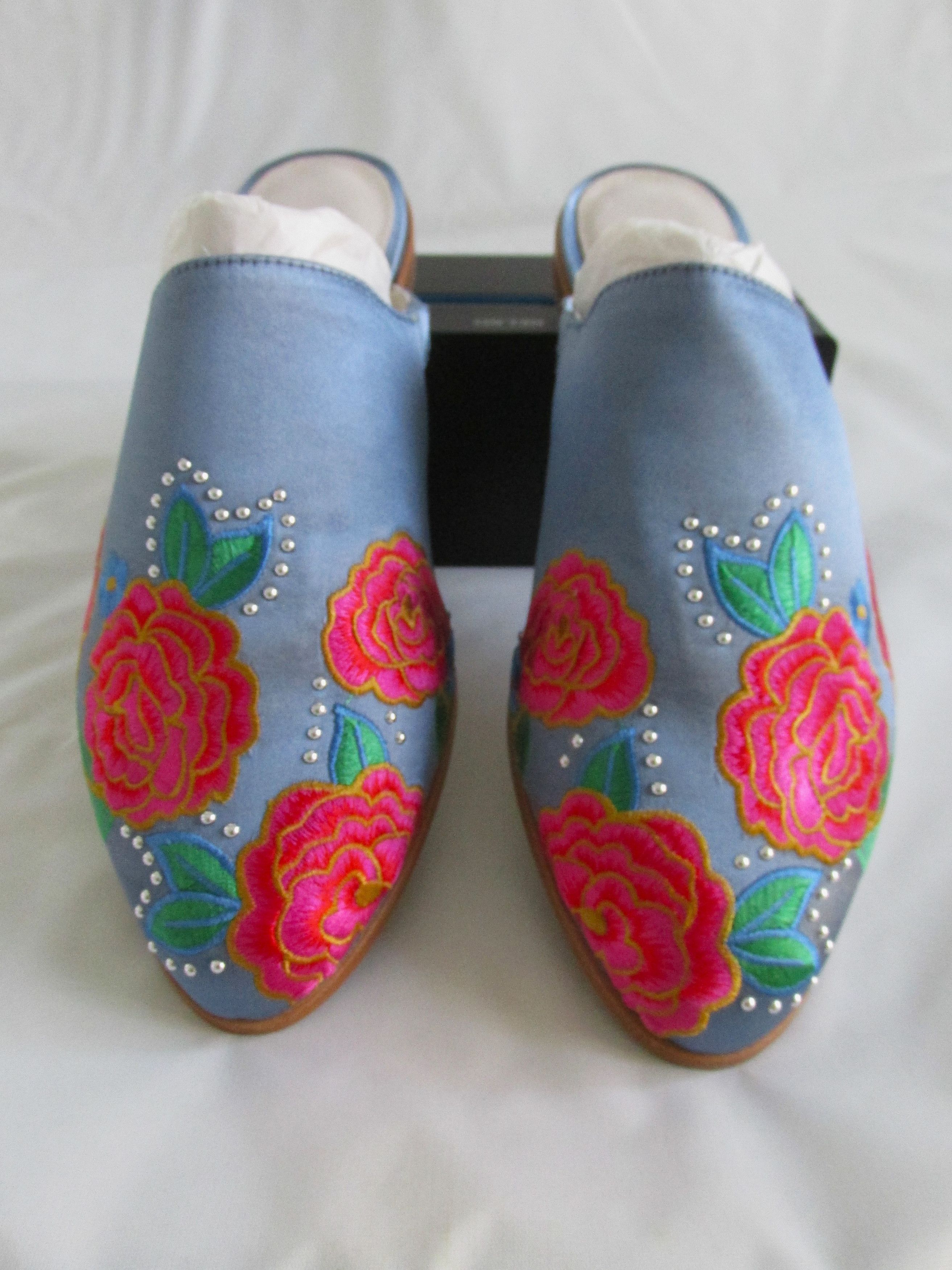 Kenneth Cole Kenneth Cole Roxanne New Women's Embroidered Shoes Size 8 M Size US 8 / IT 38 - 1 Thumbnail