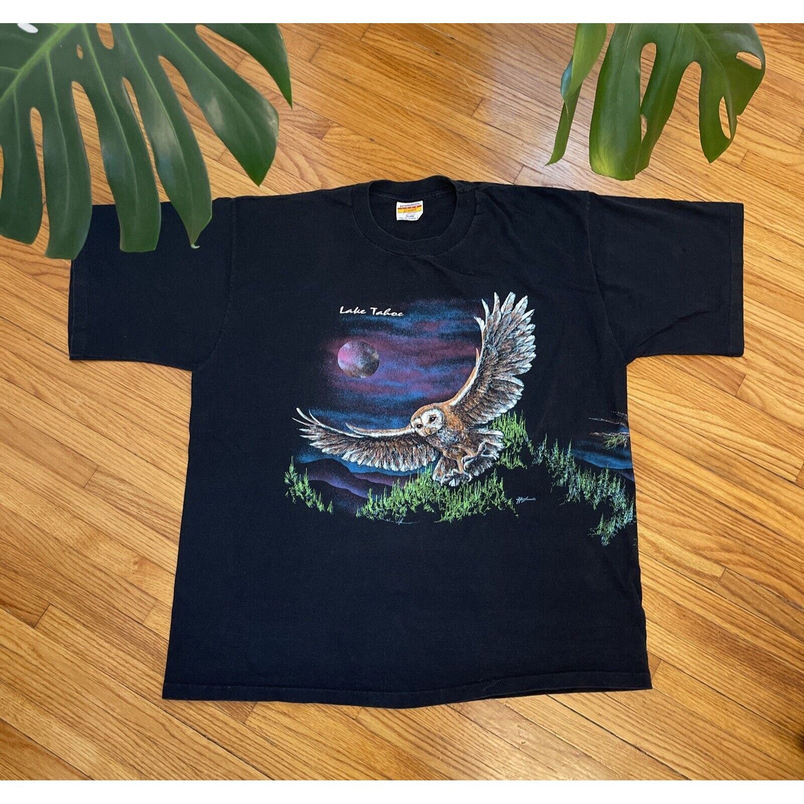 Other VTG 90s XXL 2XL Lake Tahoe Barn Owl Nature Habitat Single St Size US XXL / EU 58 / 5 - 1 Thumbnail