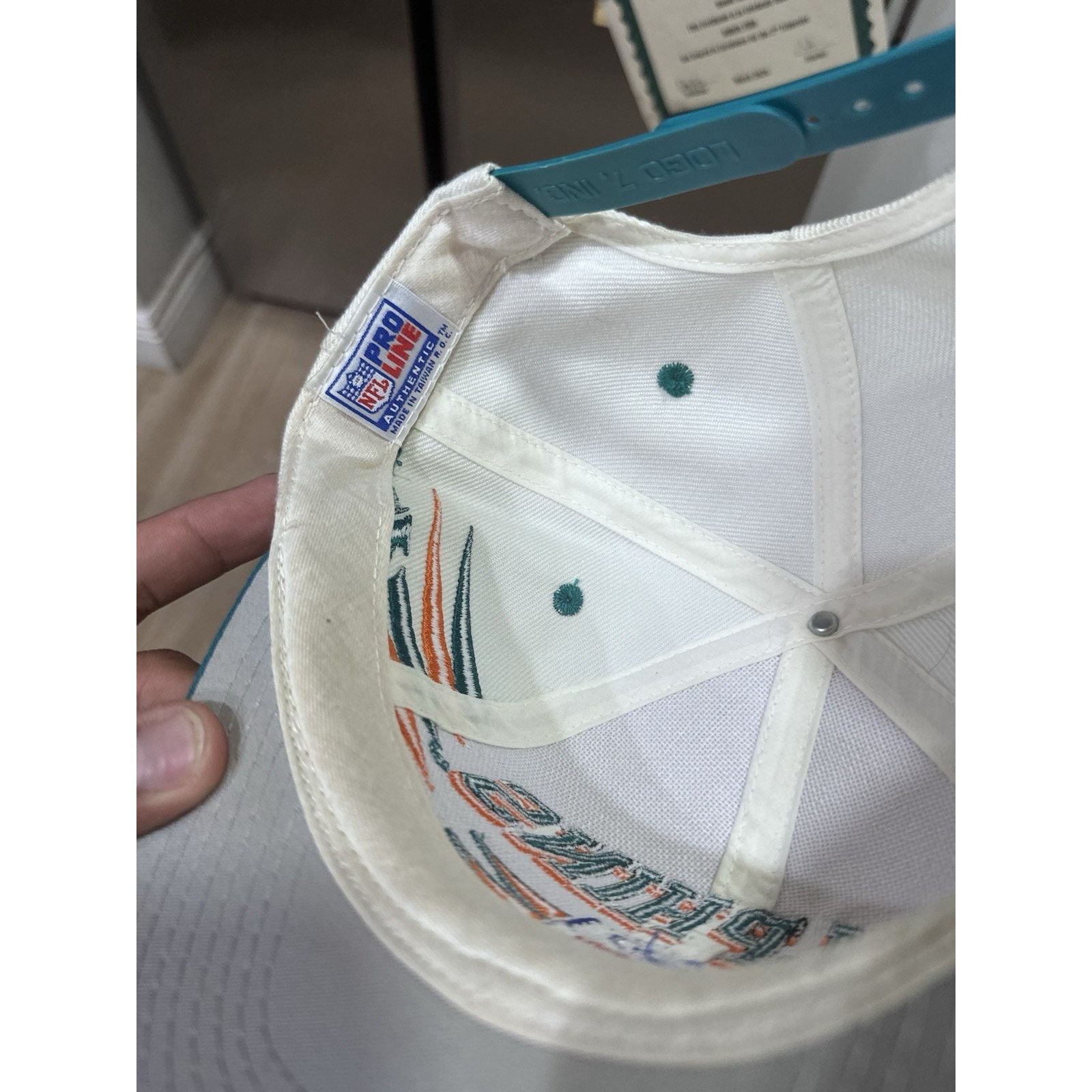 Pro Line Vintage NFL Miami Dolphins Diamond Cut Snapback 90s Hat Cap Size ONE SIZE - 6 Thumbnail