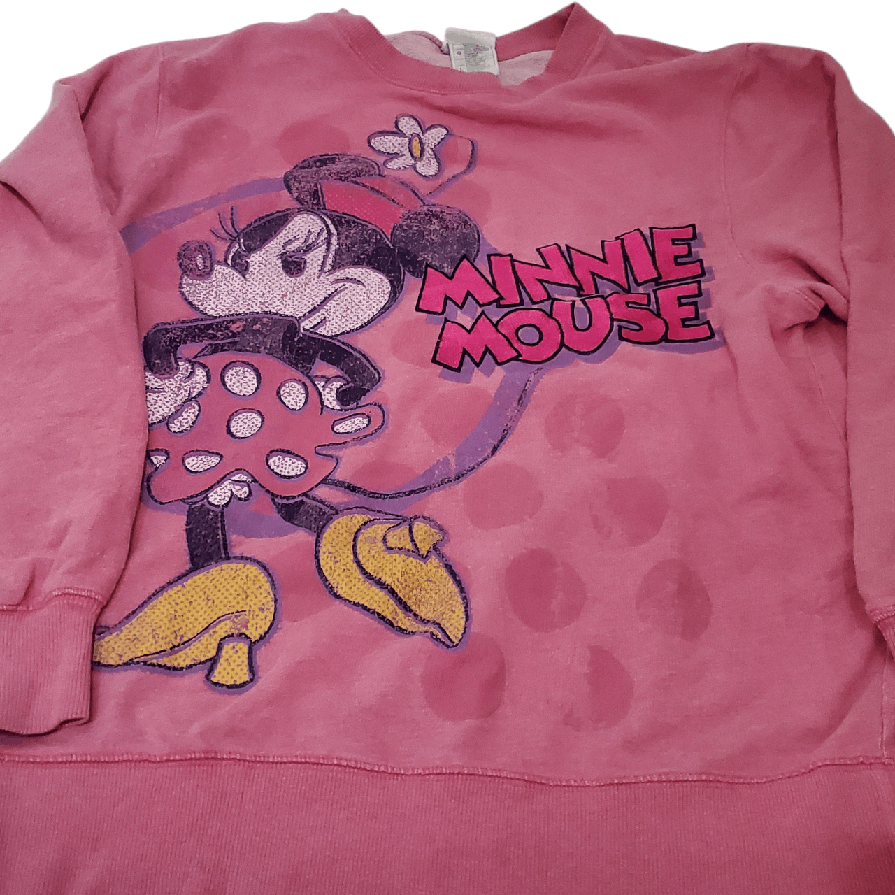 Disney Y2K Minnie Mouse Embroidered Sweatshirt Size L / US 10 / IT 46 - 2 Thumbnail