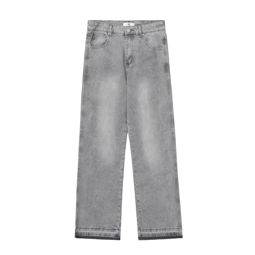 Japanese Brand × Jean Men's washed distressed American loose straight jeans Size US 32 / EU 48 - 1 Thumbnail