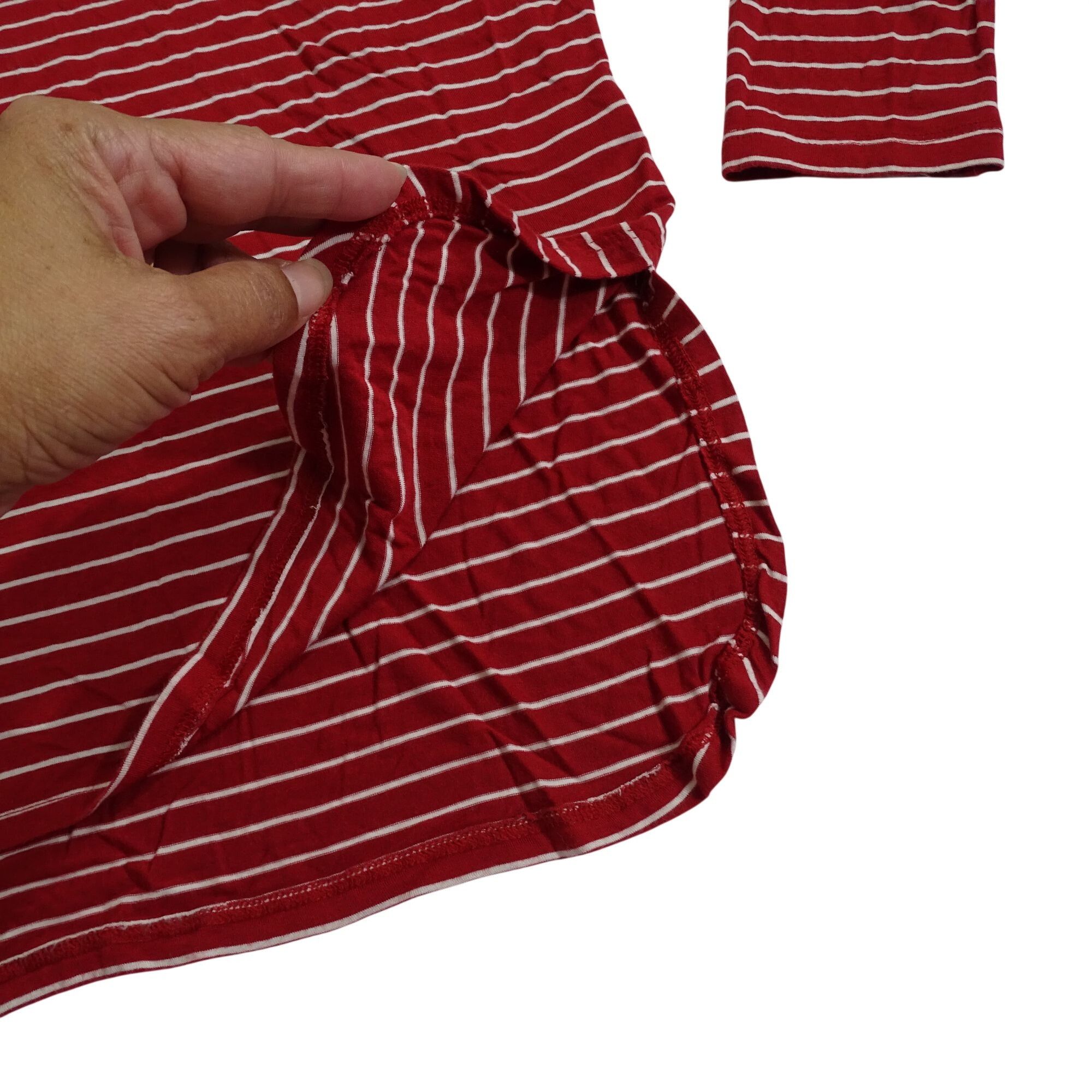 American Eagle Outfitters American Eagle Soft and Sexy V-Neck Stripe Size M Size M / US 6-8 / IT 42-44 - 3 Thumbnail