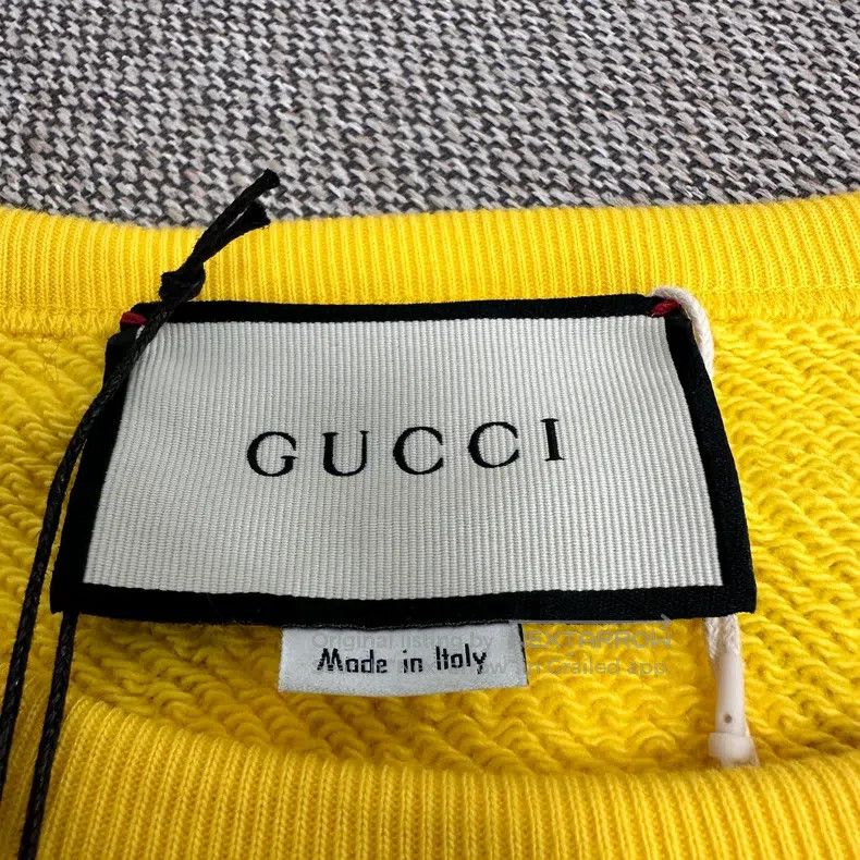 Gucci Gucci Yellow pattern printed round-neck long-sleeved loose Size US XS / EU 42 / 0 - 3 Thumbnail